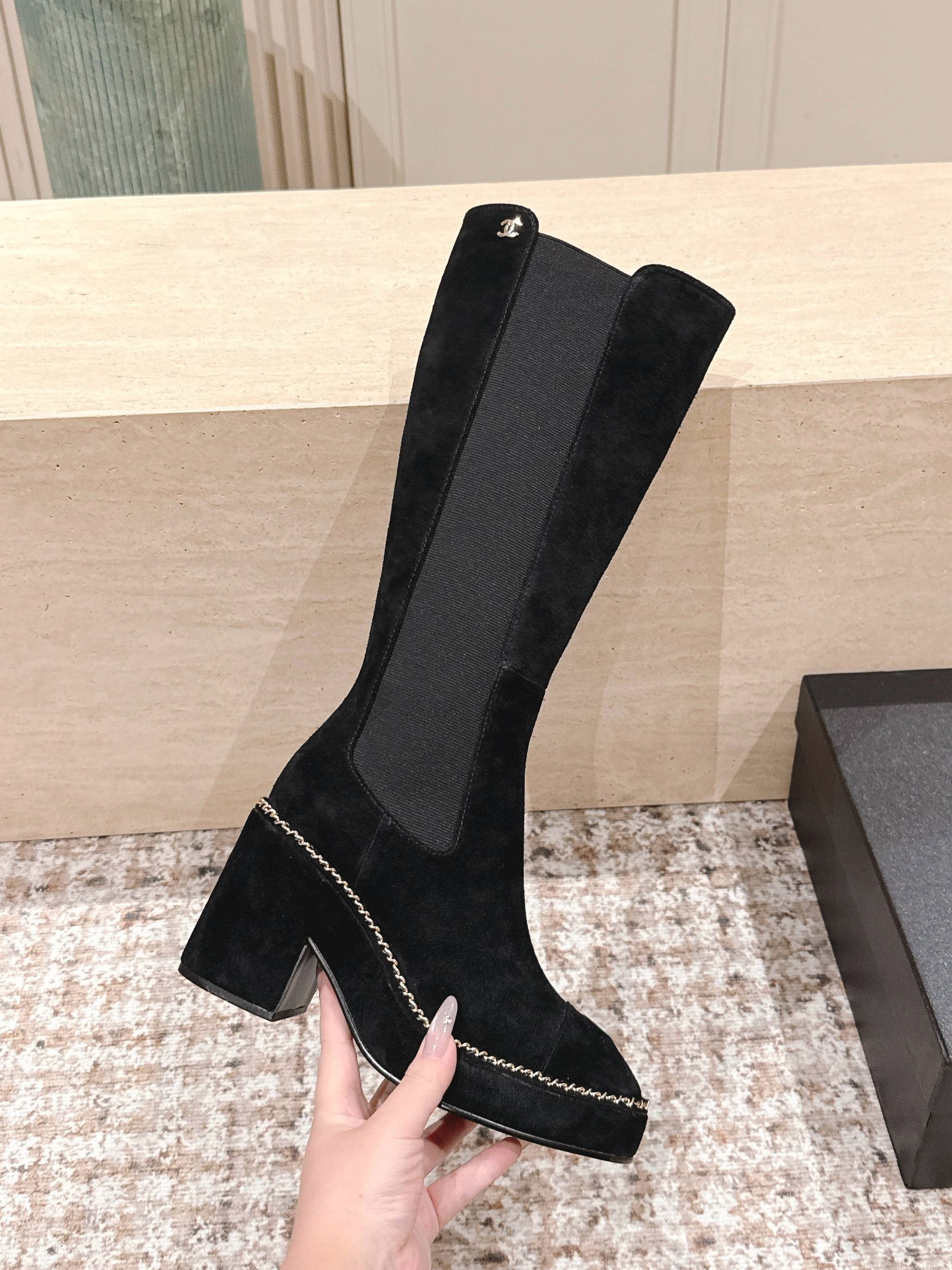 CC 25SS High Boot Black Suede 431719