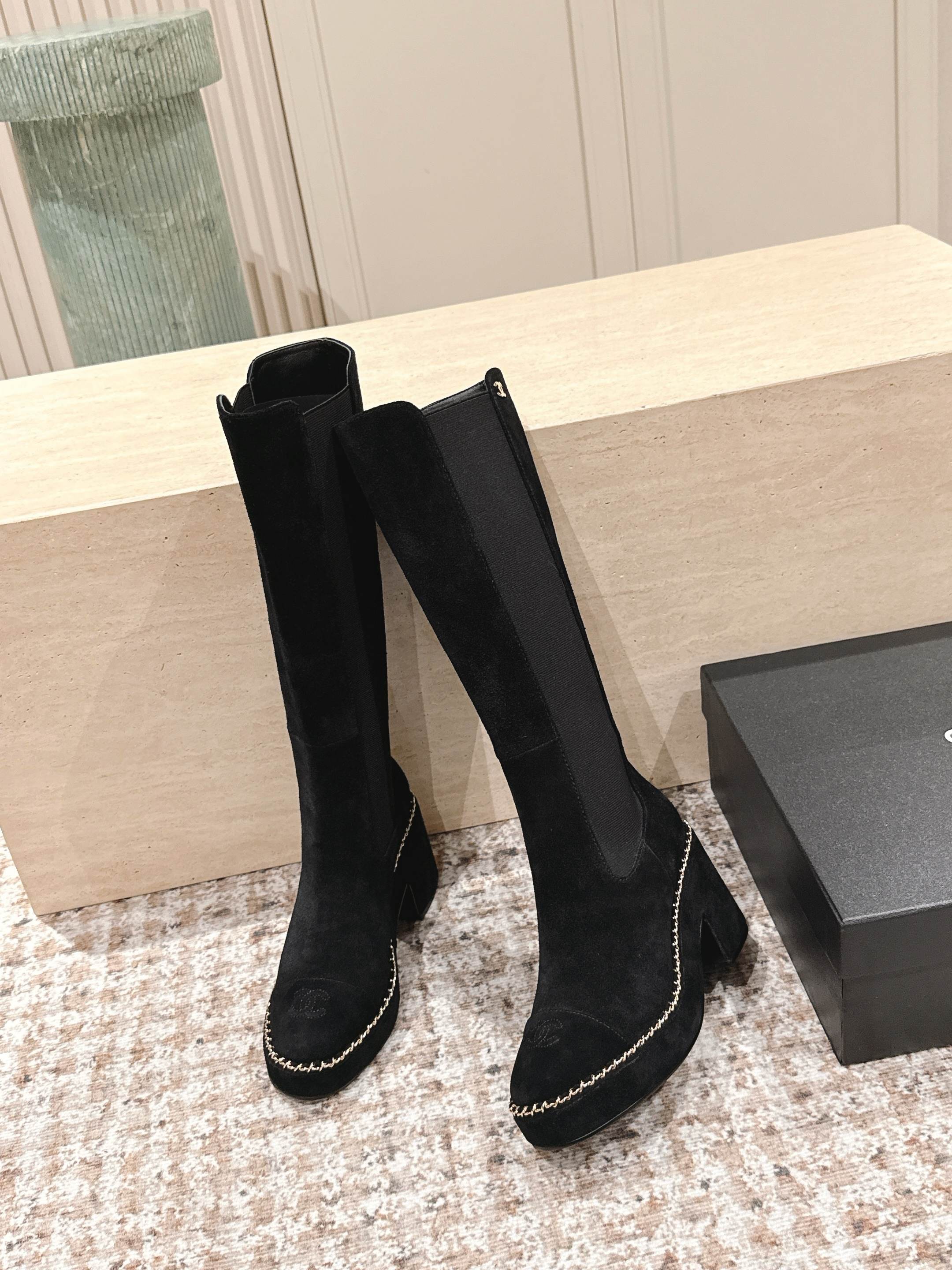 CC 25SS High Boot Black Suede 431719