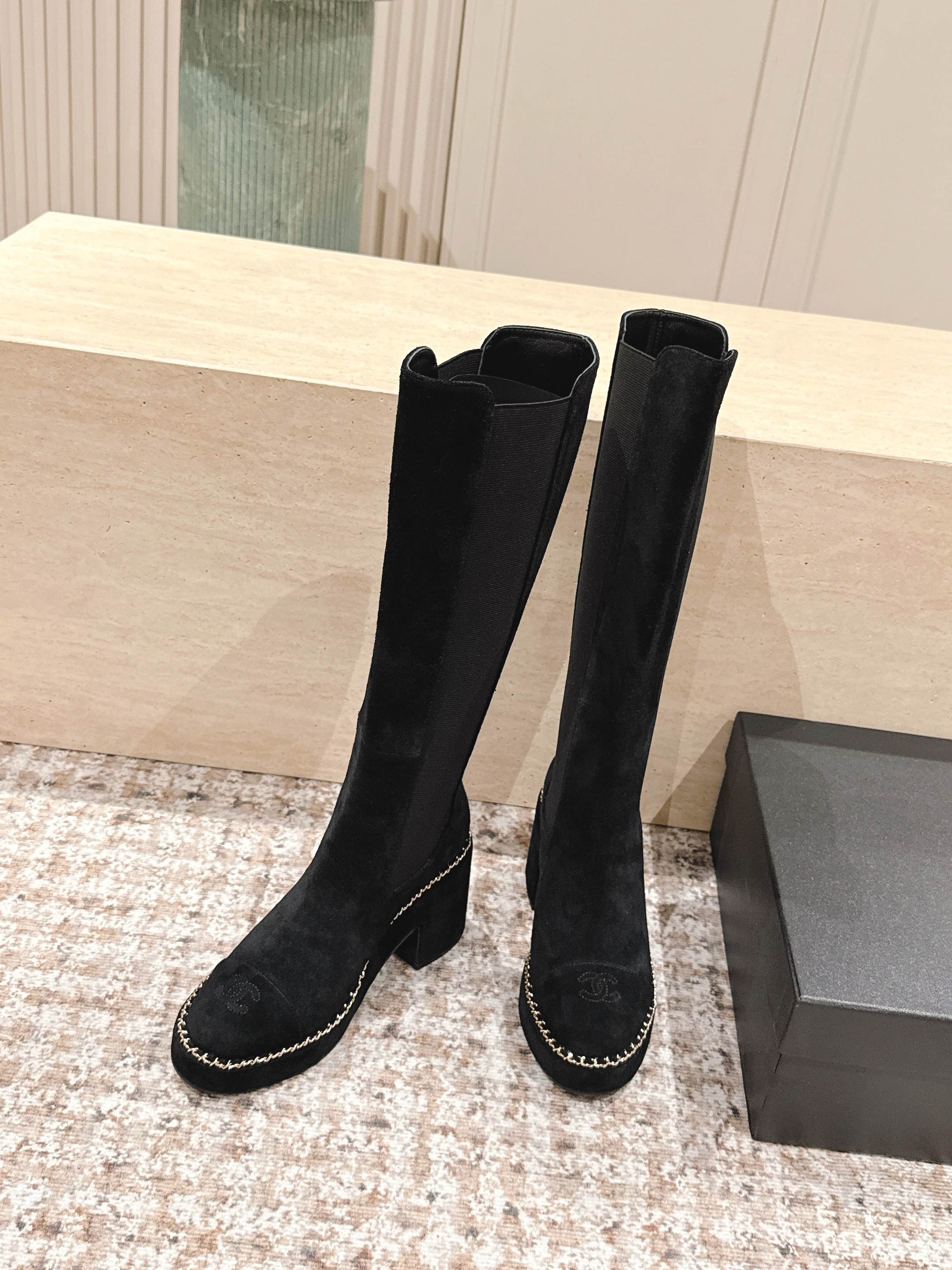 CC 25SS High Boot Black Suede 431719