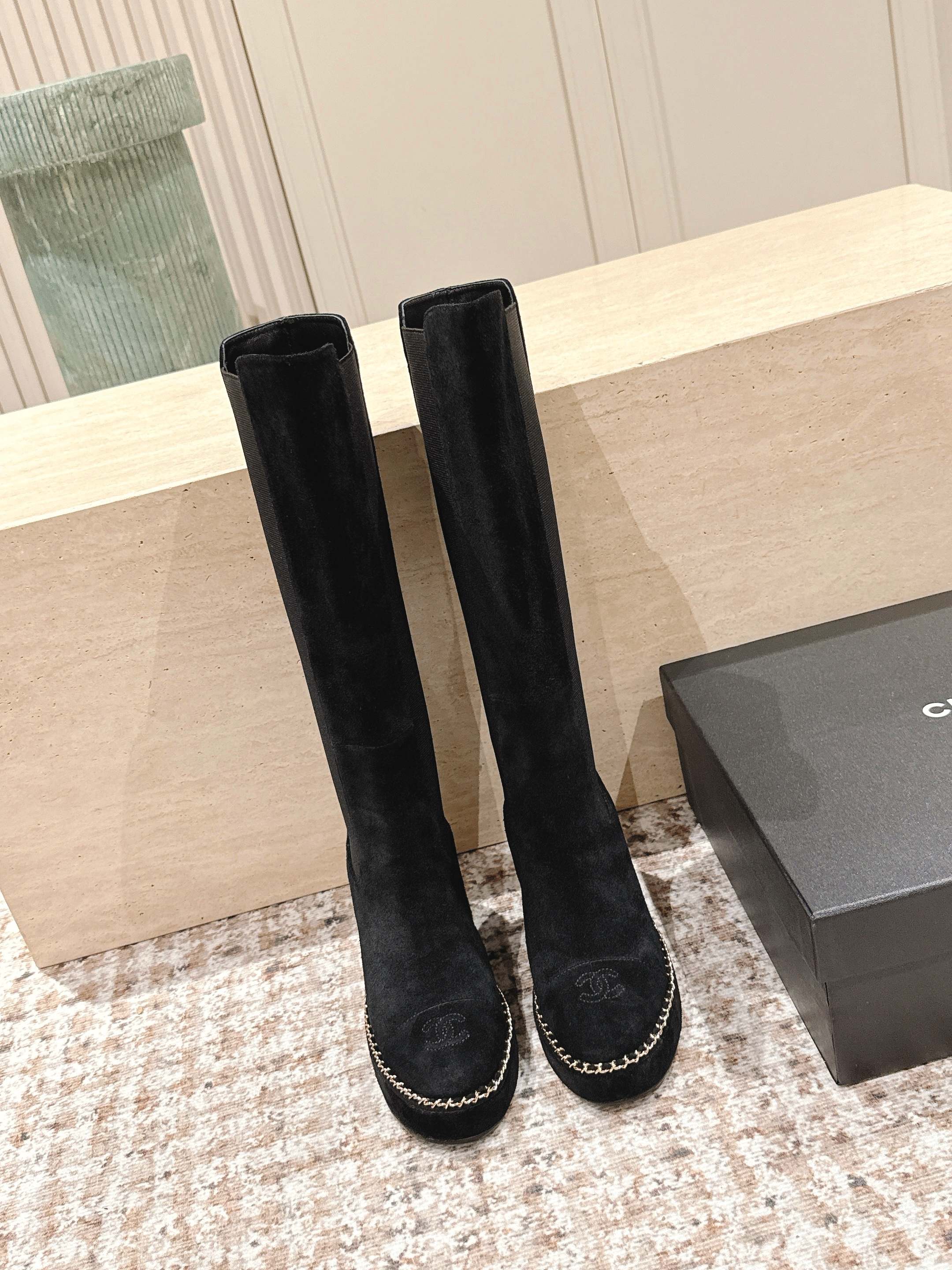 CC 25SS High Boot Black Suede 431719