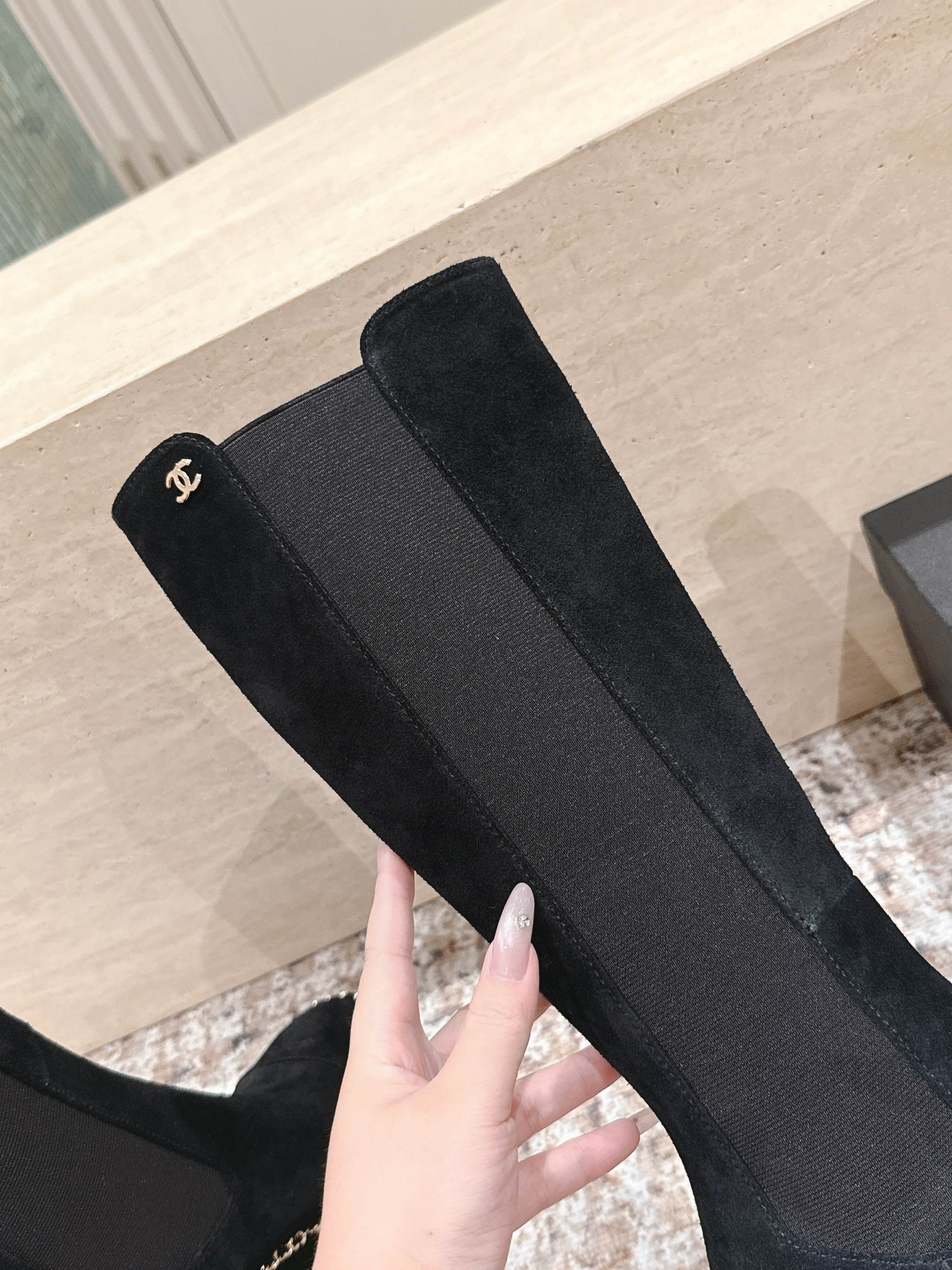 CC 25SS High Boot Black Suede 431719