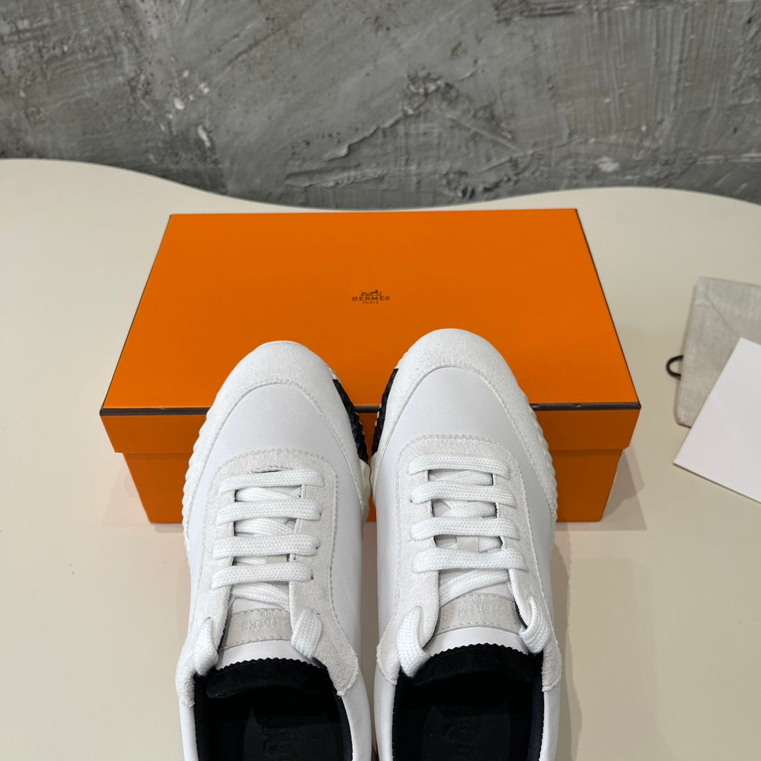 HM Bouncing 35 Sneakers White Goatskin & Suede Goatskin H Black
