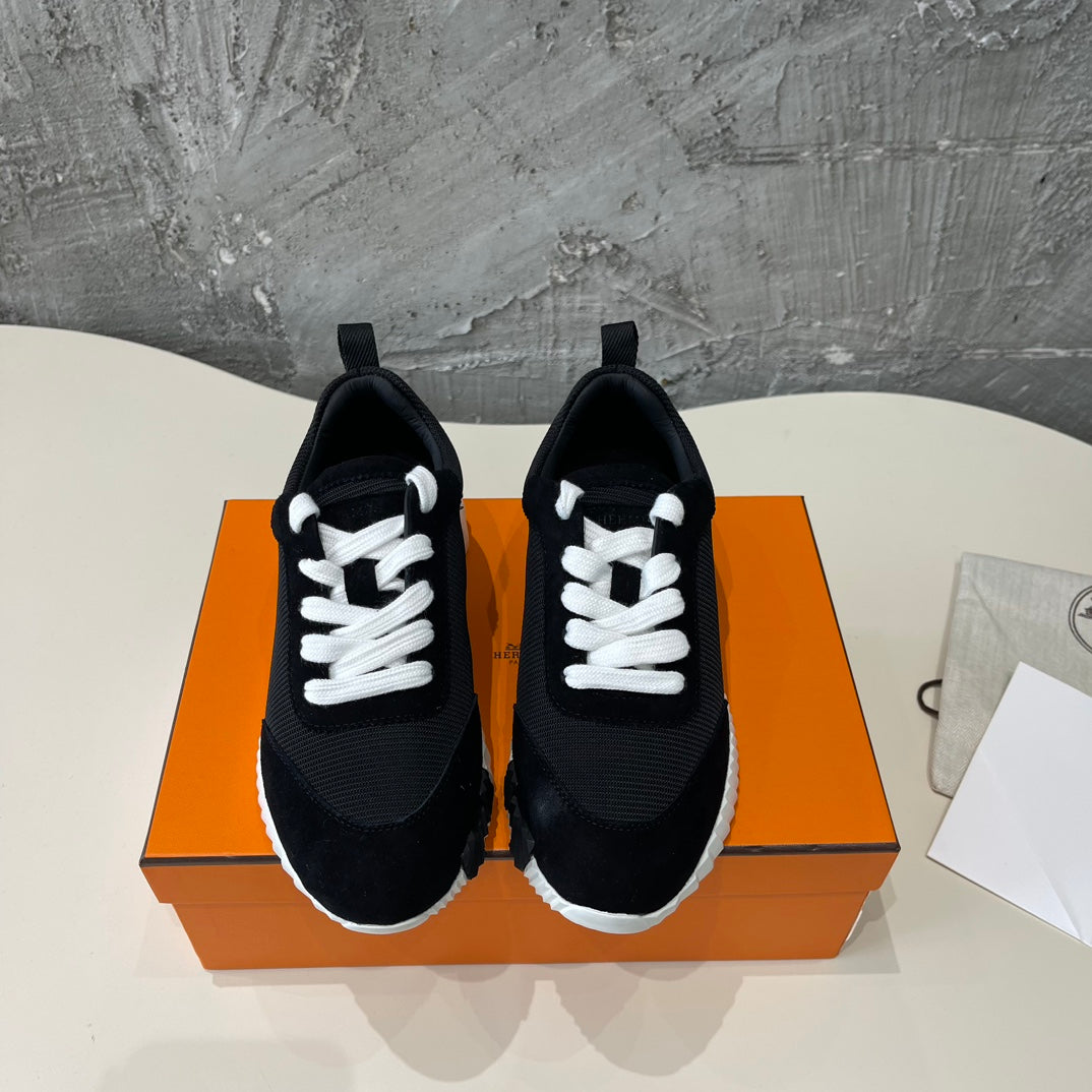 HM Bouncing 35 Sneakers Black Canvas & Suede Goatskin H Black