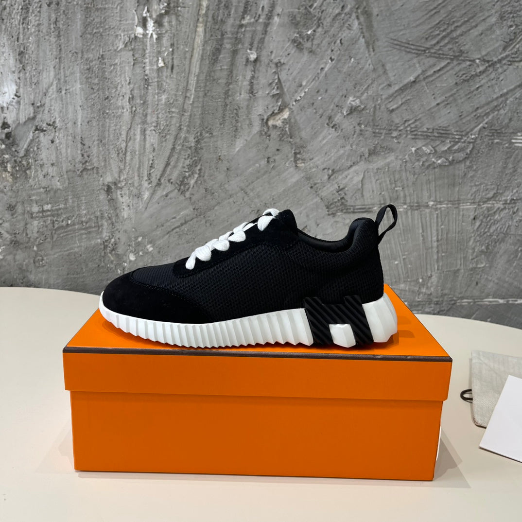 HM Bouncing 35 Sneakers Black Canvas & Suede Goatskin H Black