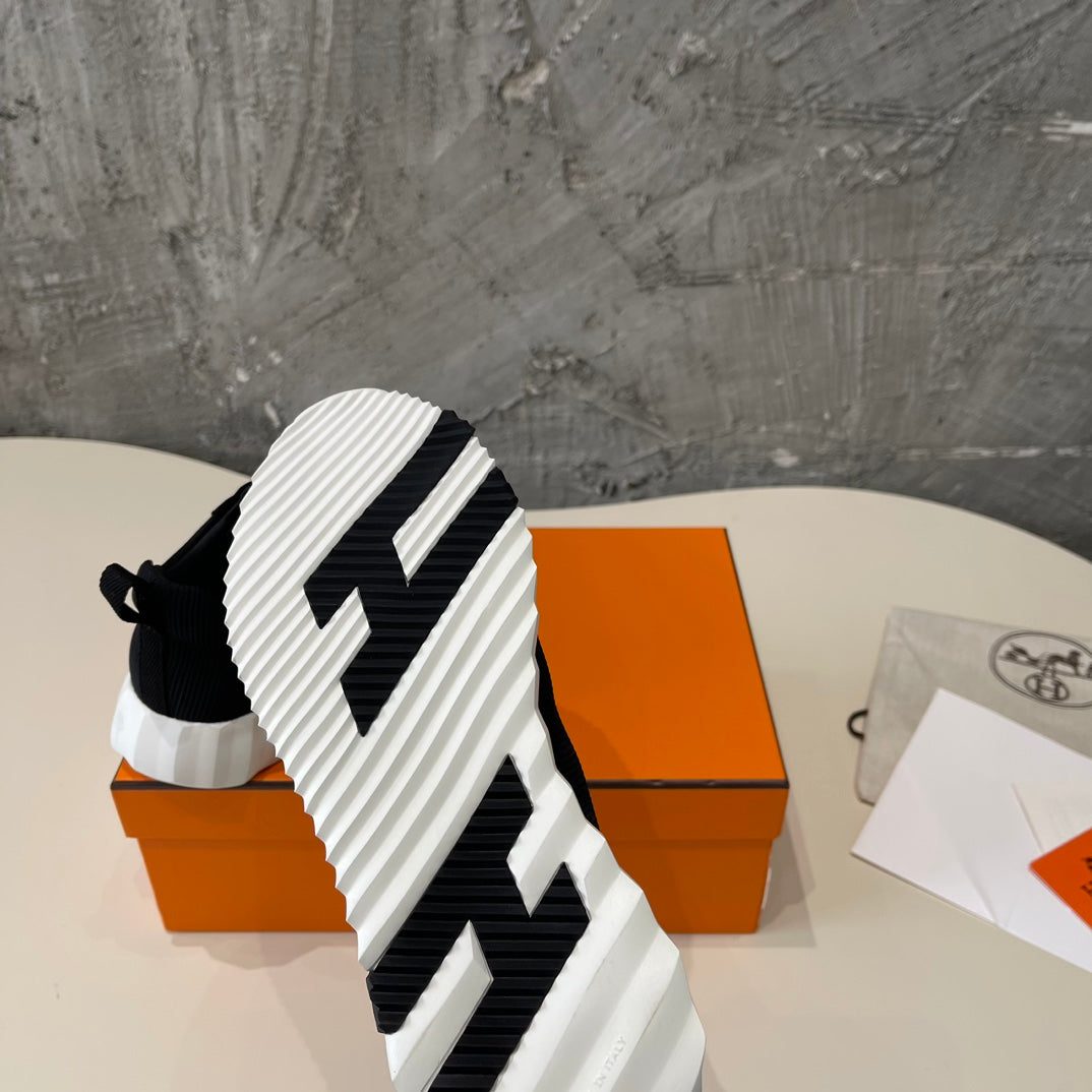 HM Bouncing 35 Sneakers Black Canvas & Suede Goatskin H Black