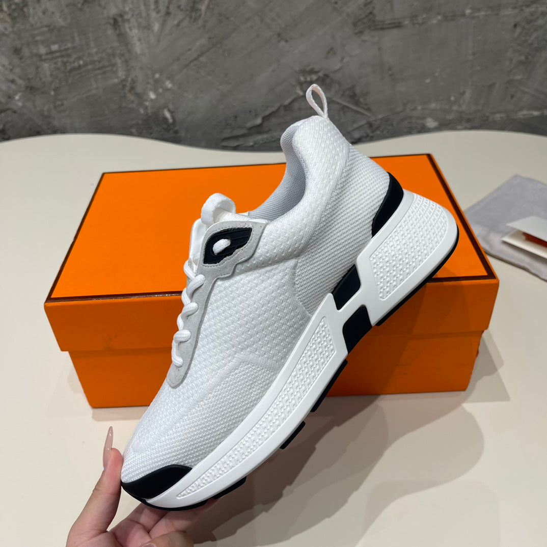 HEROS SNEAKERS WHITE MIX BLACK GOATSKIN