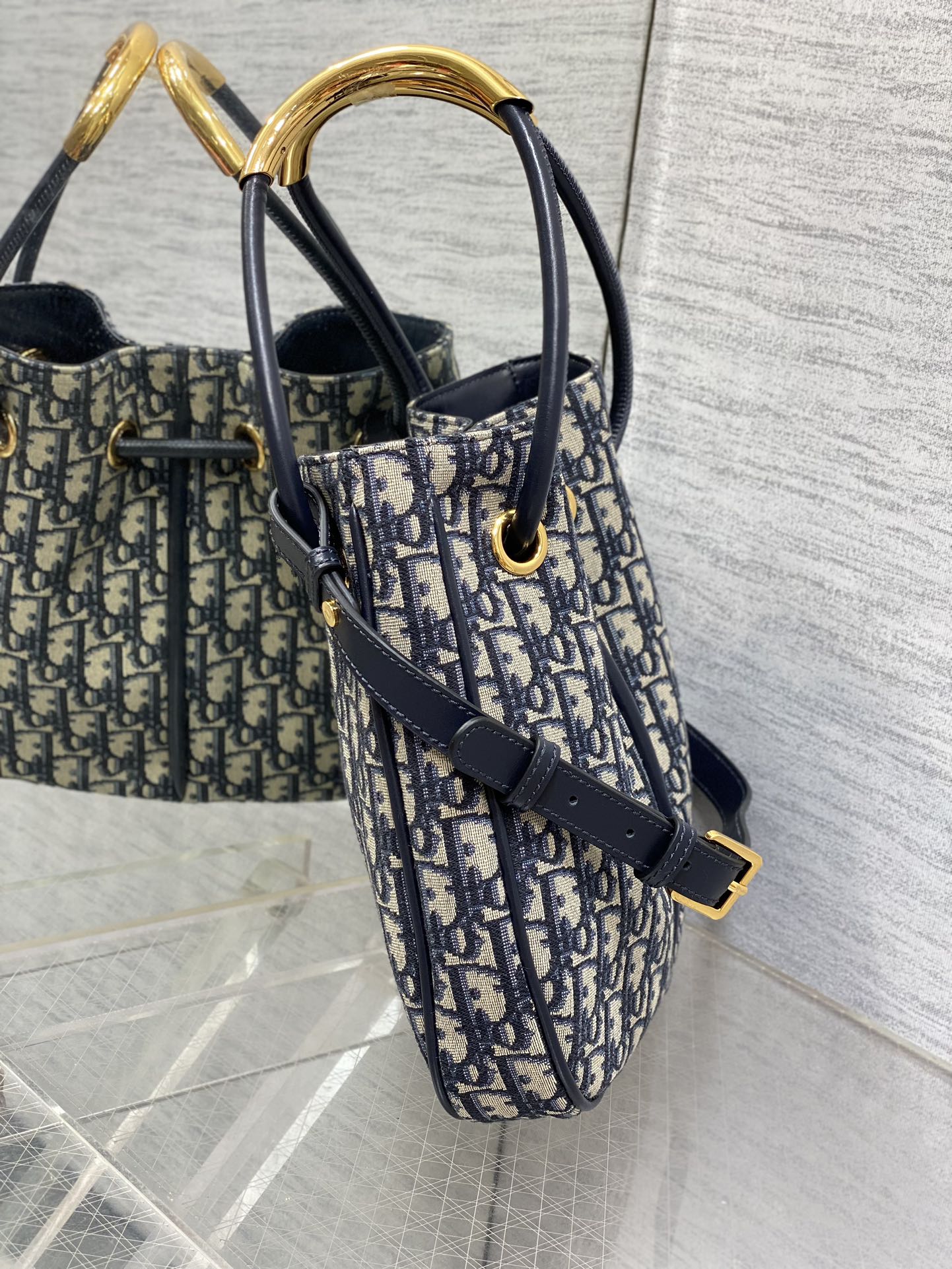 meidum cd nolita 27cm blue oblique jacquard