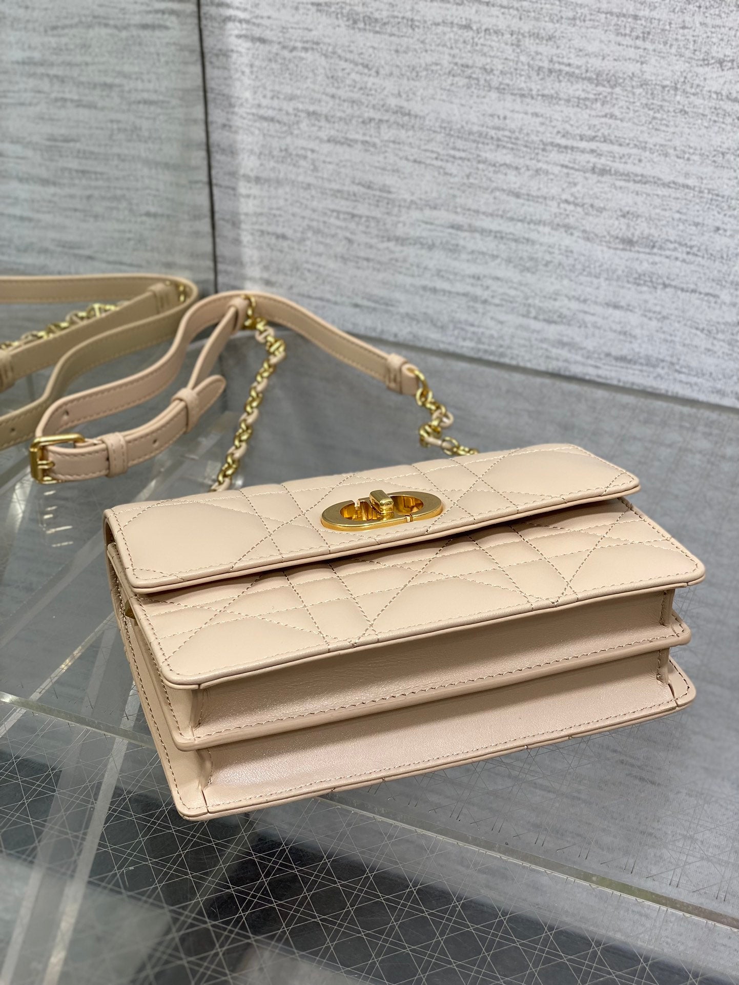 CD Miss Caro 17 Bag Desert Taupe Calfskin 226498