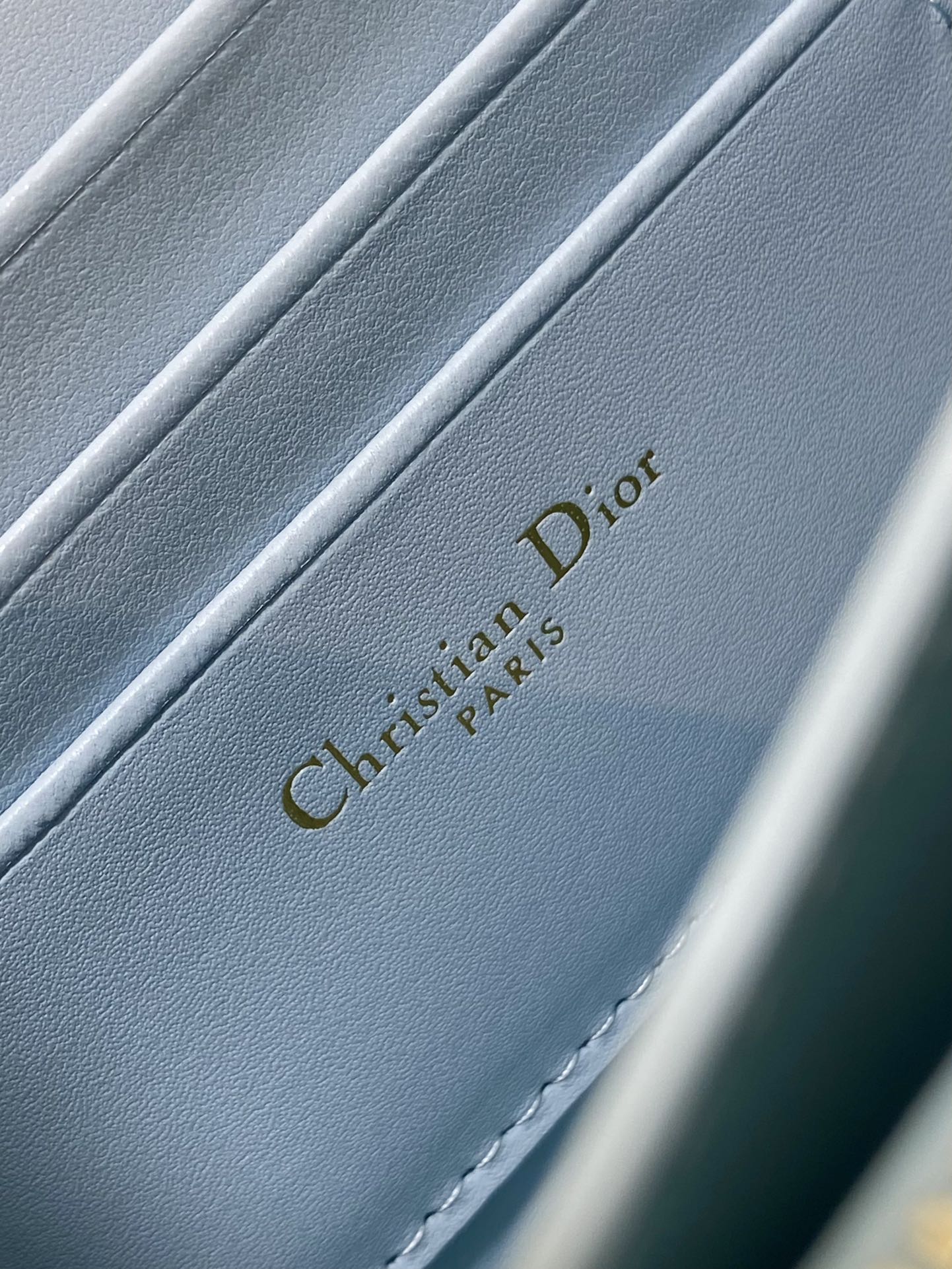 CD Miss Caro 17 Bag Blue Calfskin 229248