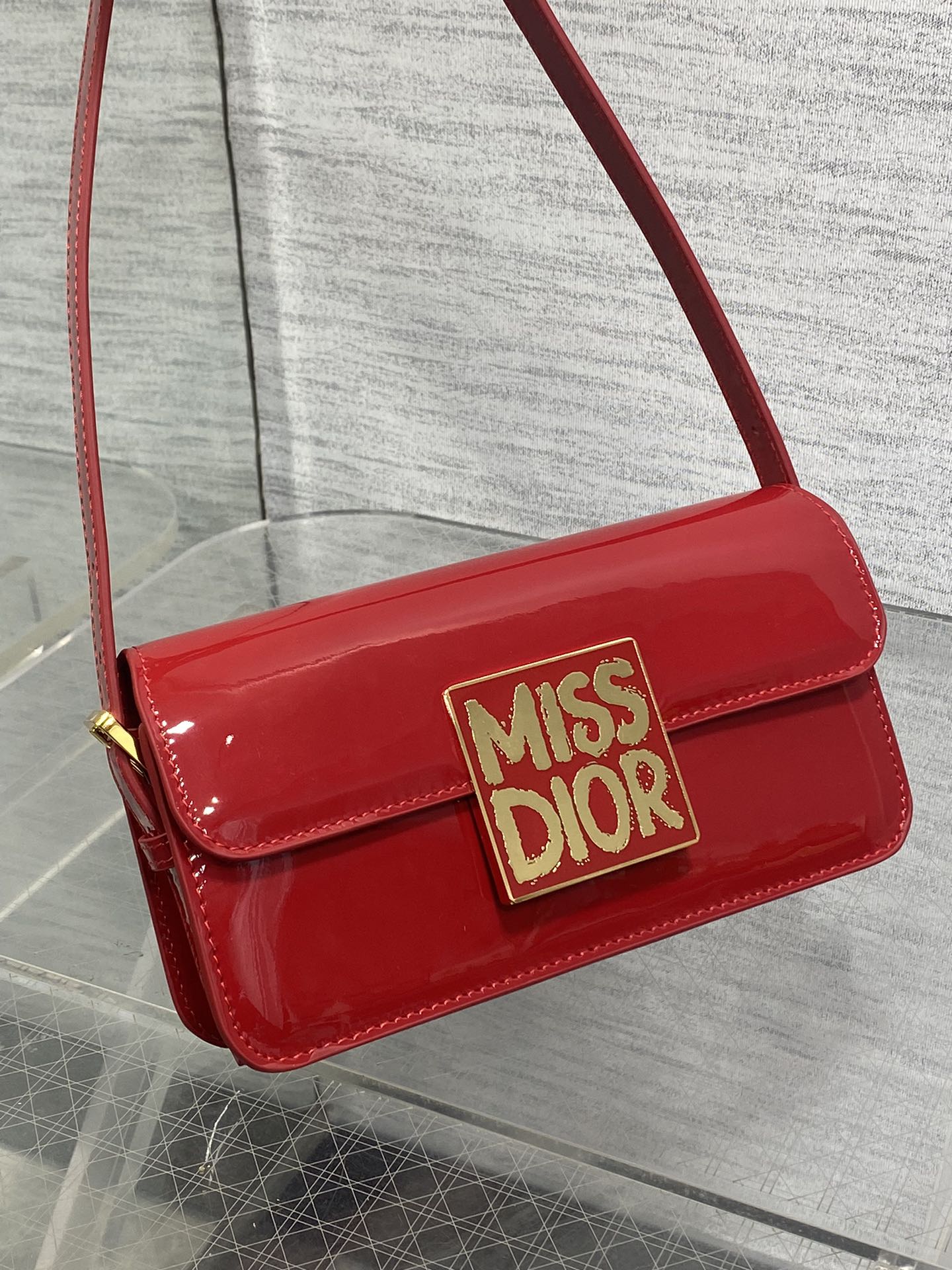 DiorNomad Miss Dior Bag Cherry Red Cowhide 247322