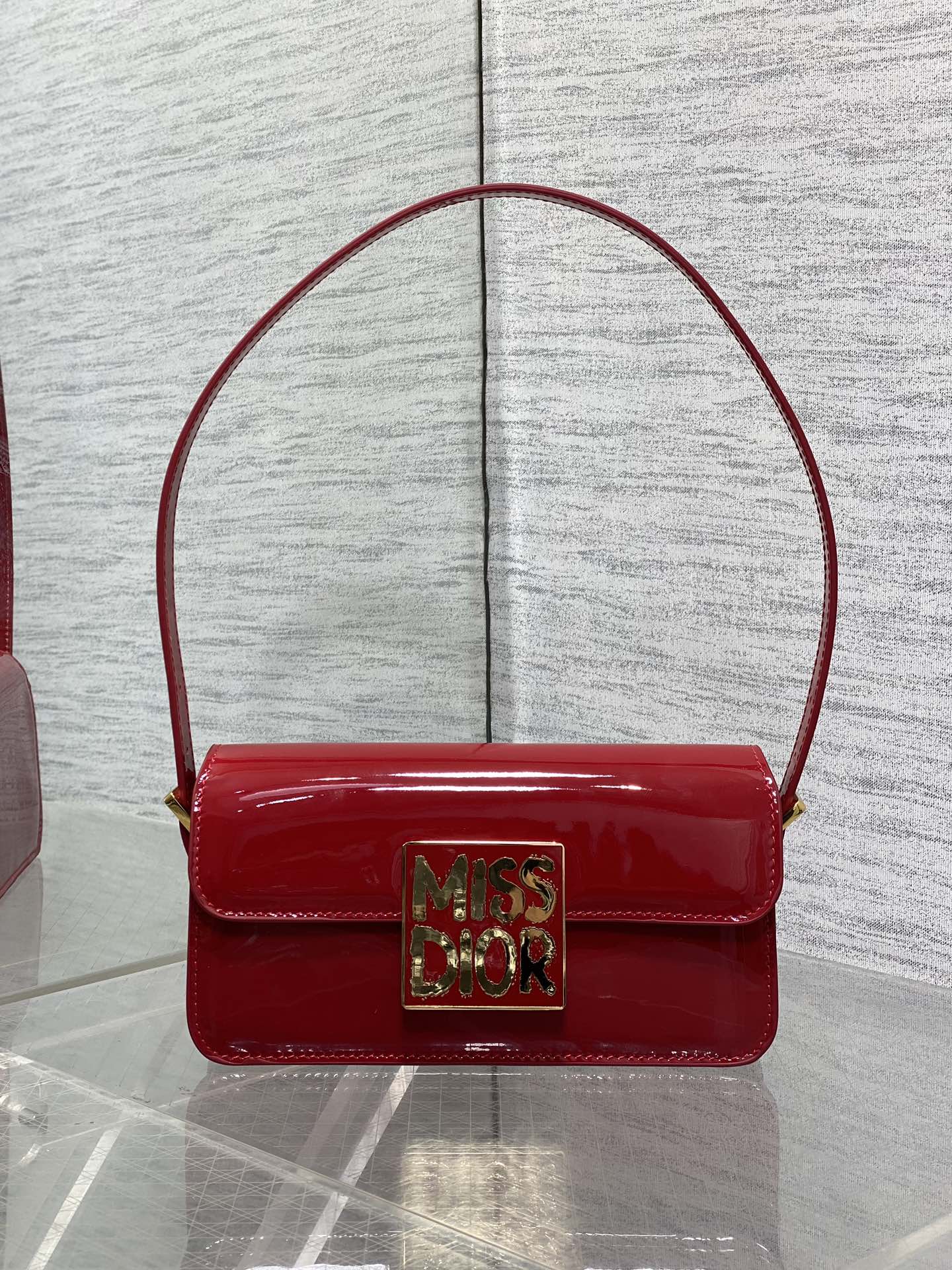 DiorNomad Miss Dior Bag Cherry Red Cowhide 247322