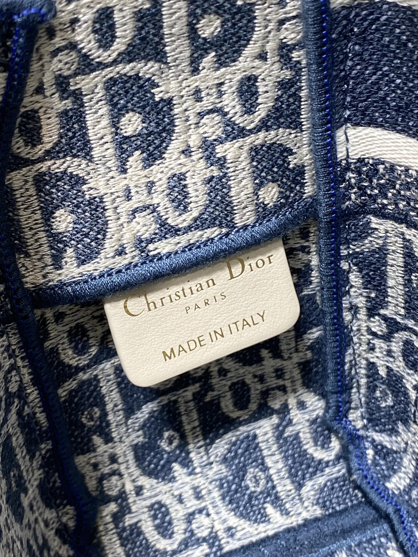 CD Small Diorcamp Bag 23 Blue White Denim