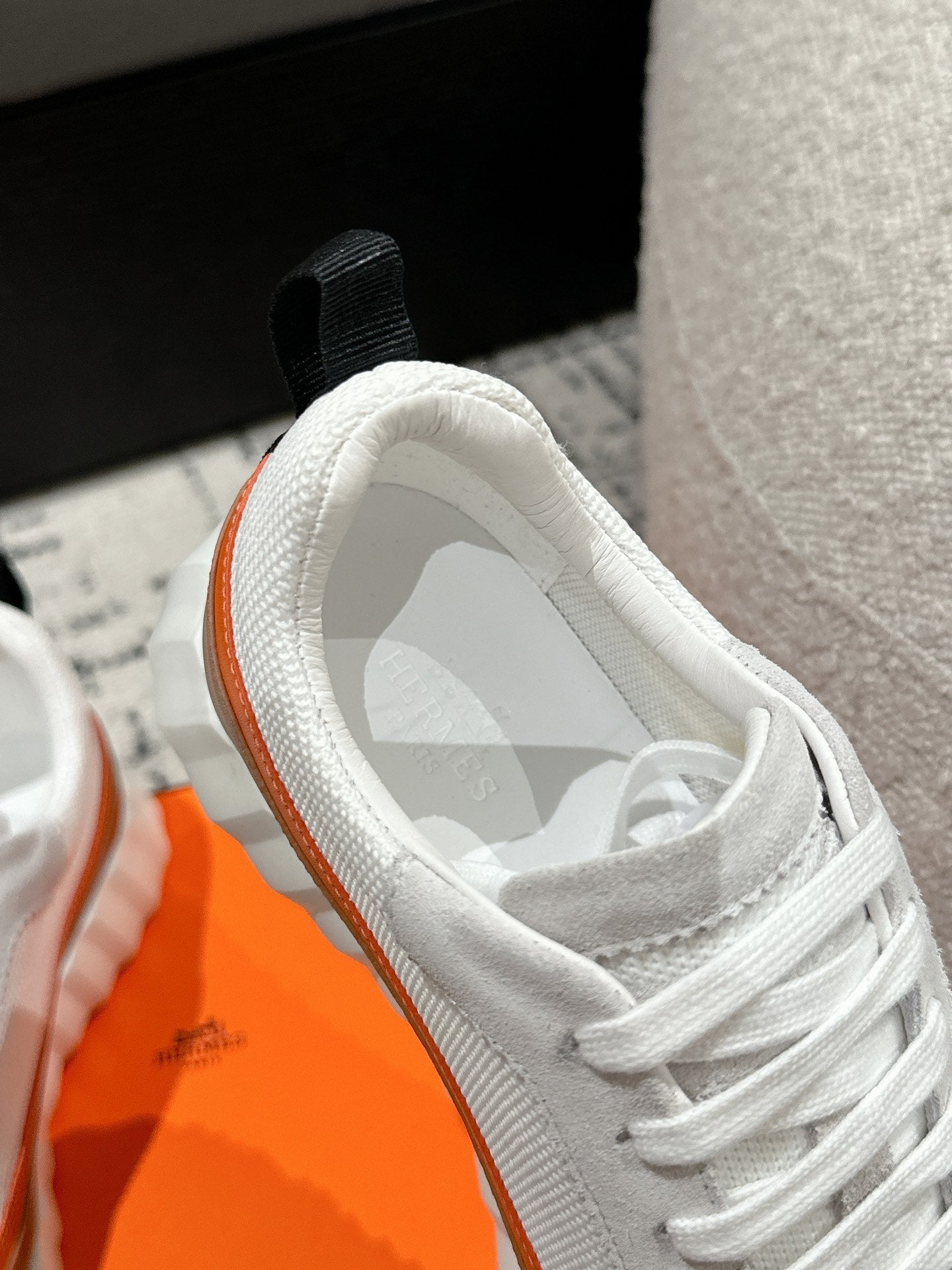 HM Sneaker In White Mesh Fabric 985319