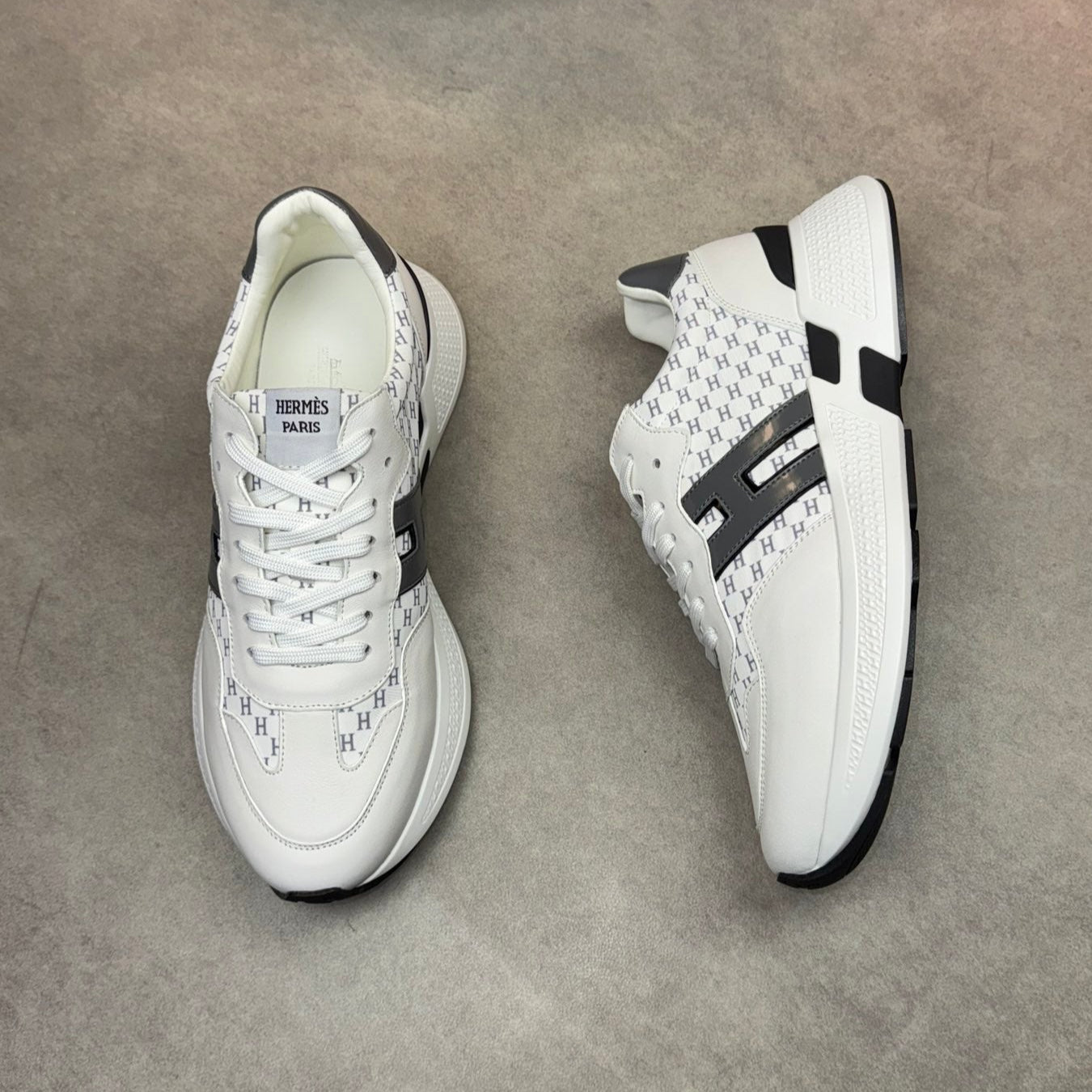 HM Men's Sneaker White Calfskin 581689