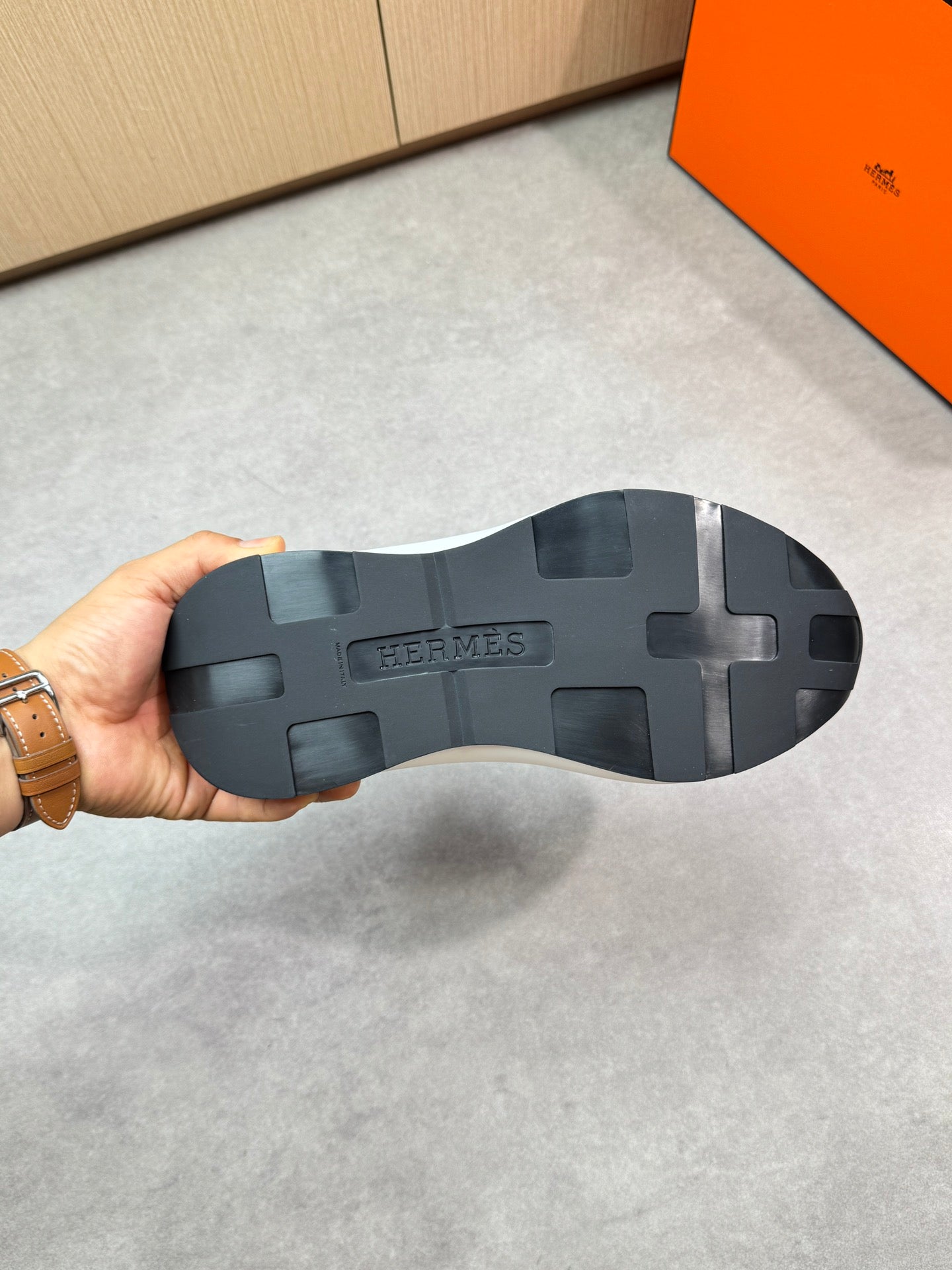 HM Men's Slip on Sneaker Black Knitted Fabric 643380