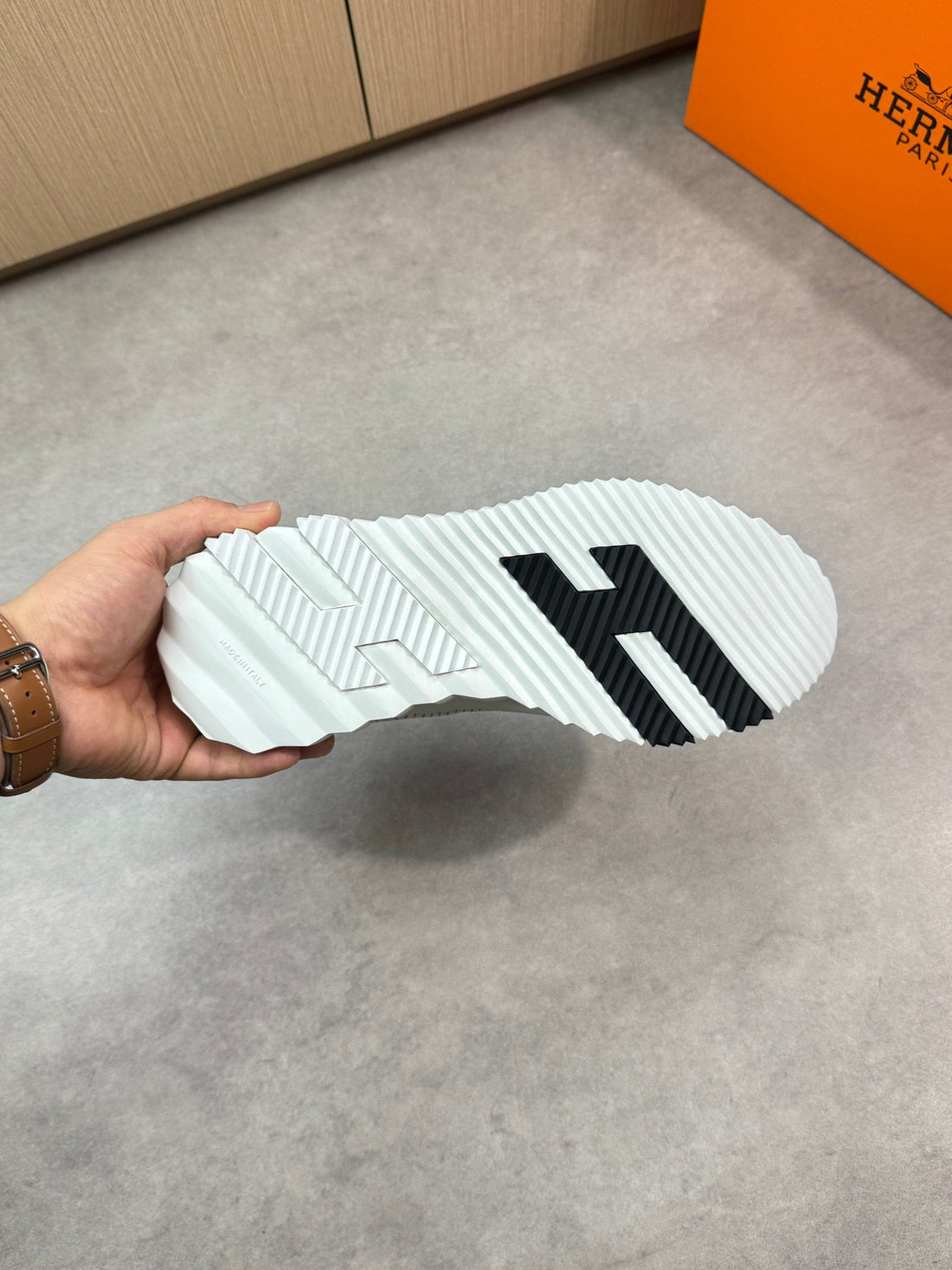 HM Men's Bouncing Sneaker White Calfskin 696026