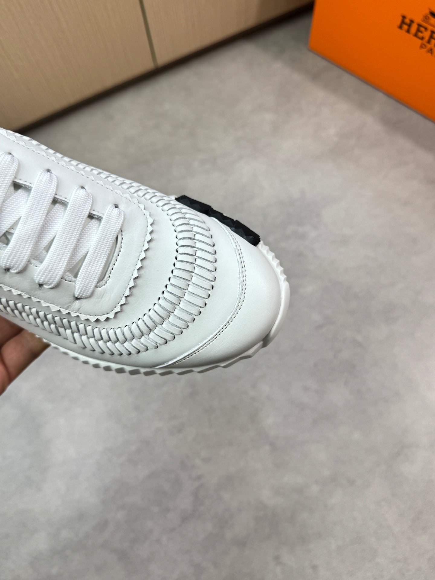 HM Men's Bouncing Sneaker White Calfskin 696026