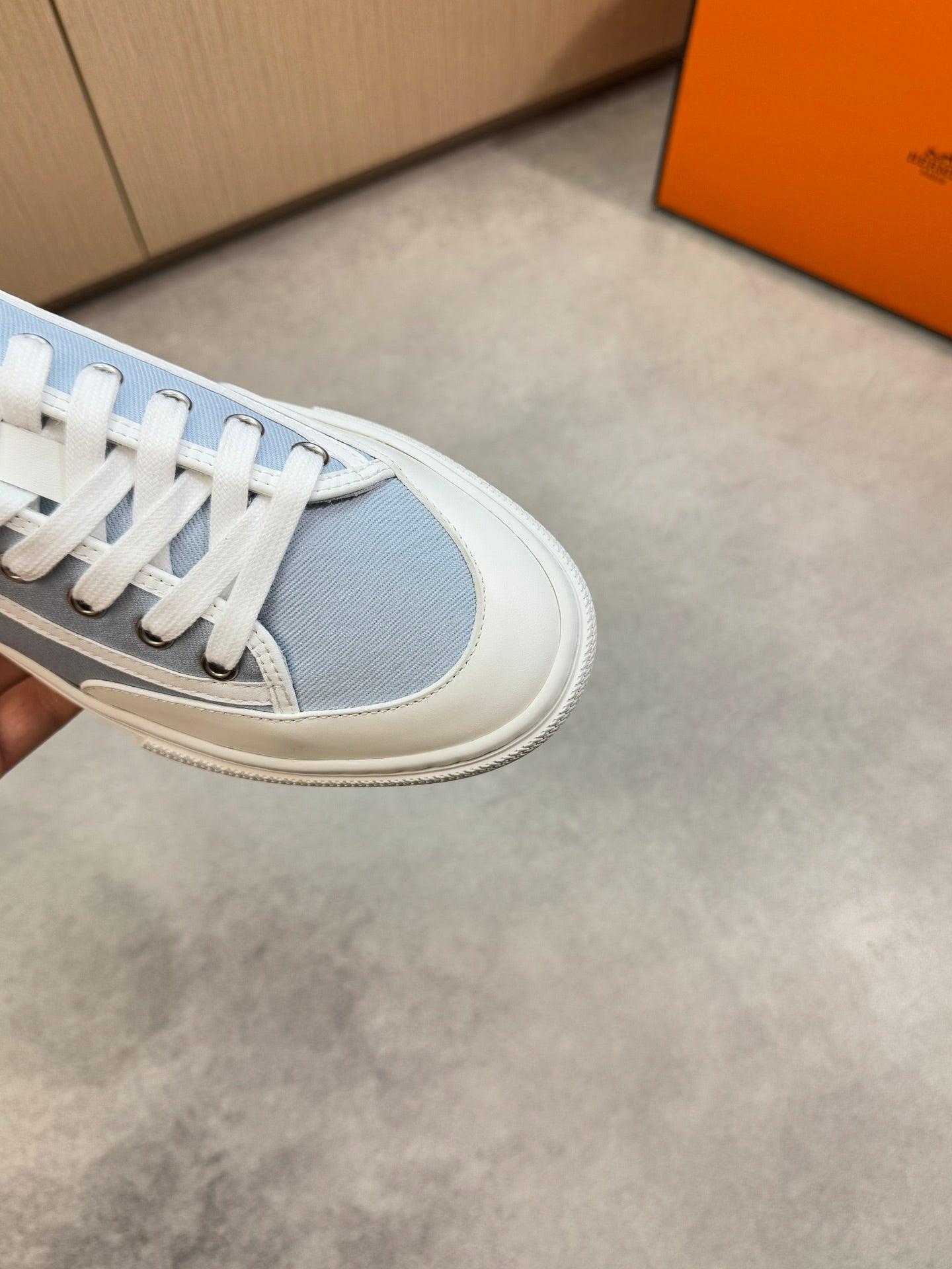 HM Men's Get Sneaker Blue Denim Calfskin 696207