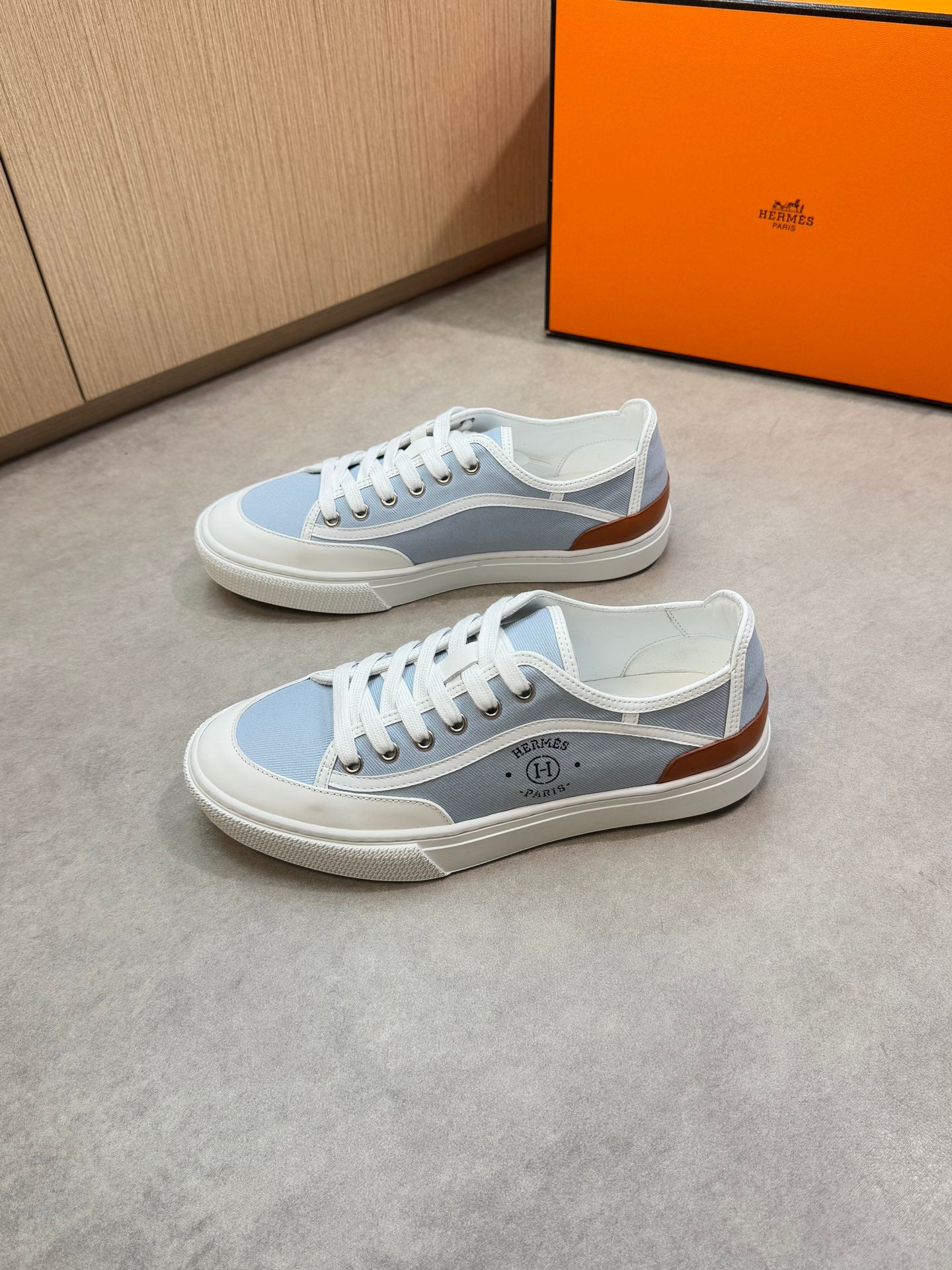 HM Men's Get Sneaker Blue Denim Calfskin 696207