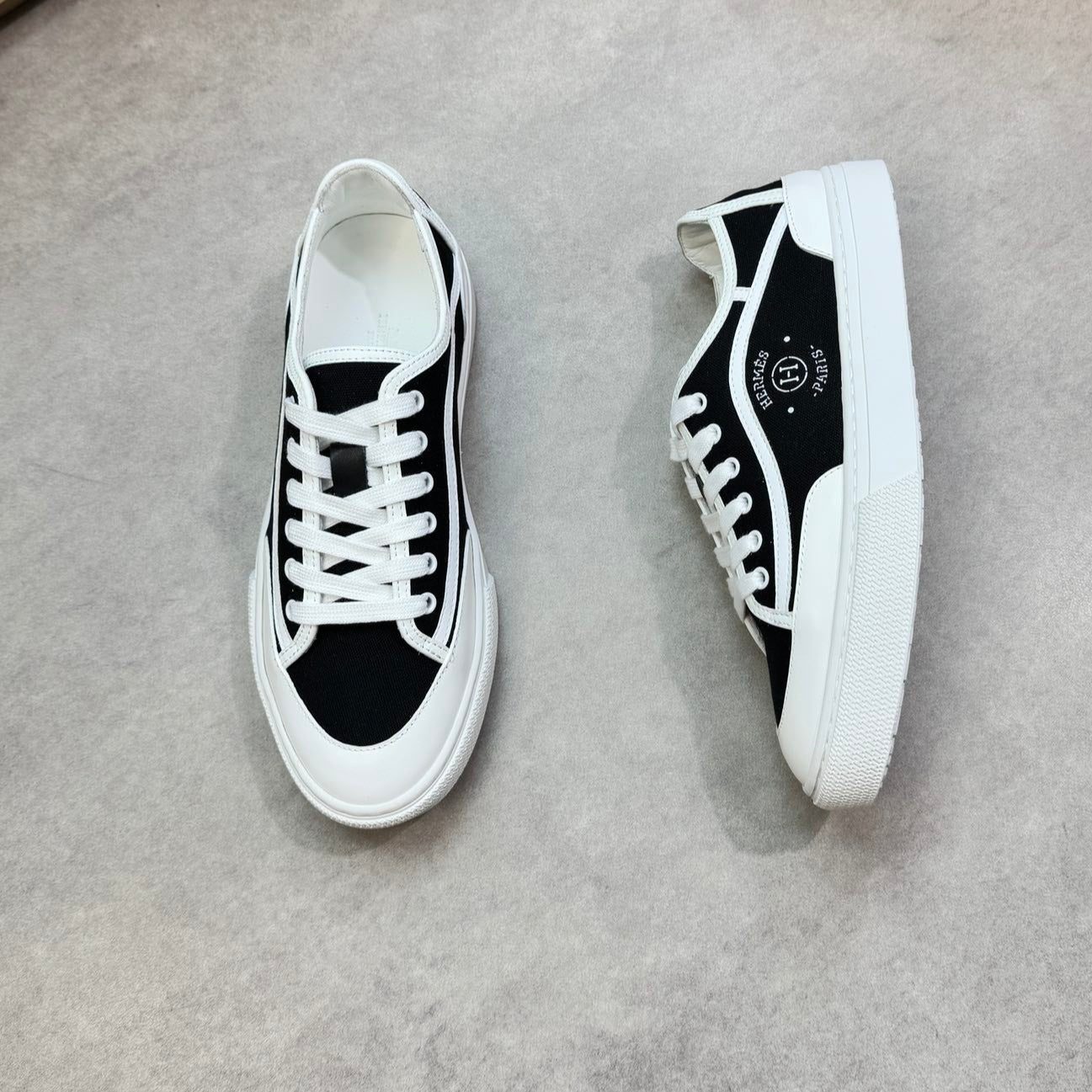 HM Men's Get Sneaker Black Denim Calfskin 696210