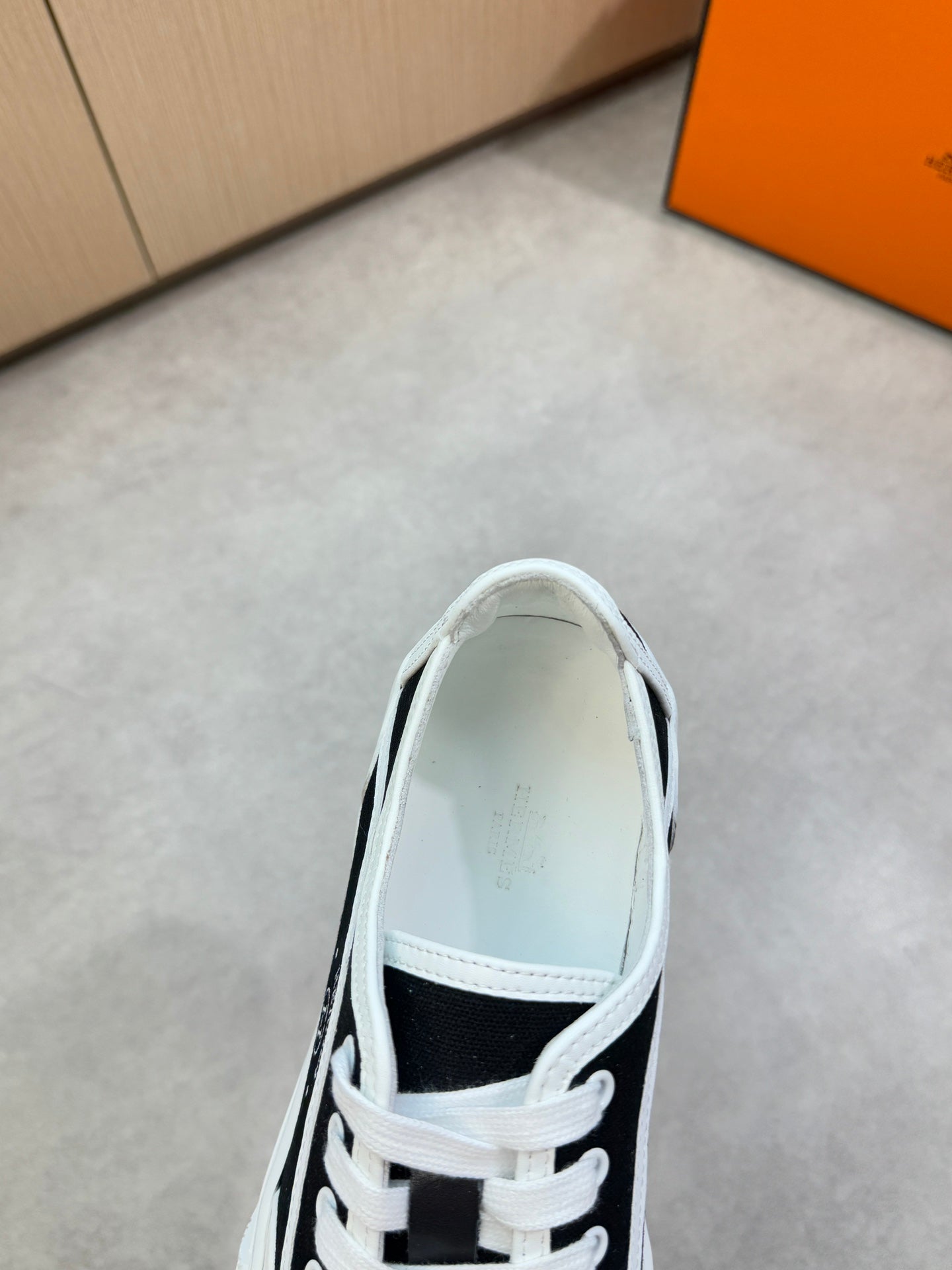 HM Men's Get Sneaker Black Denim Calfskin 696210