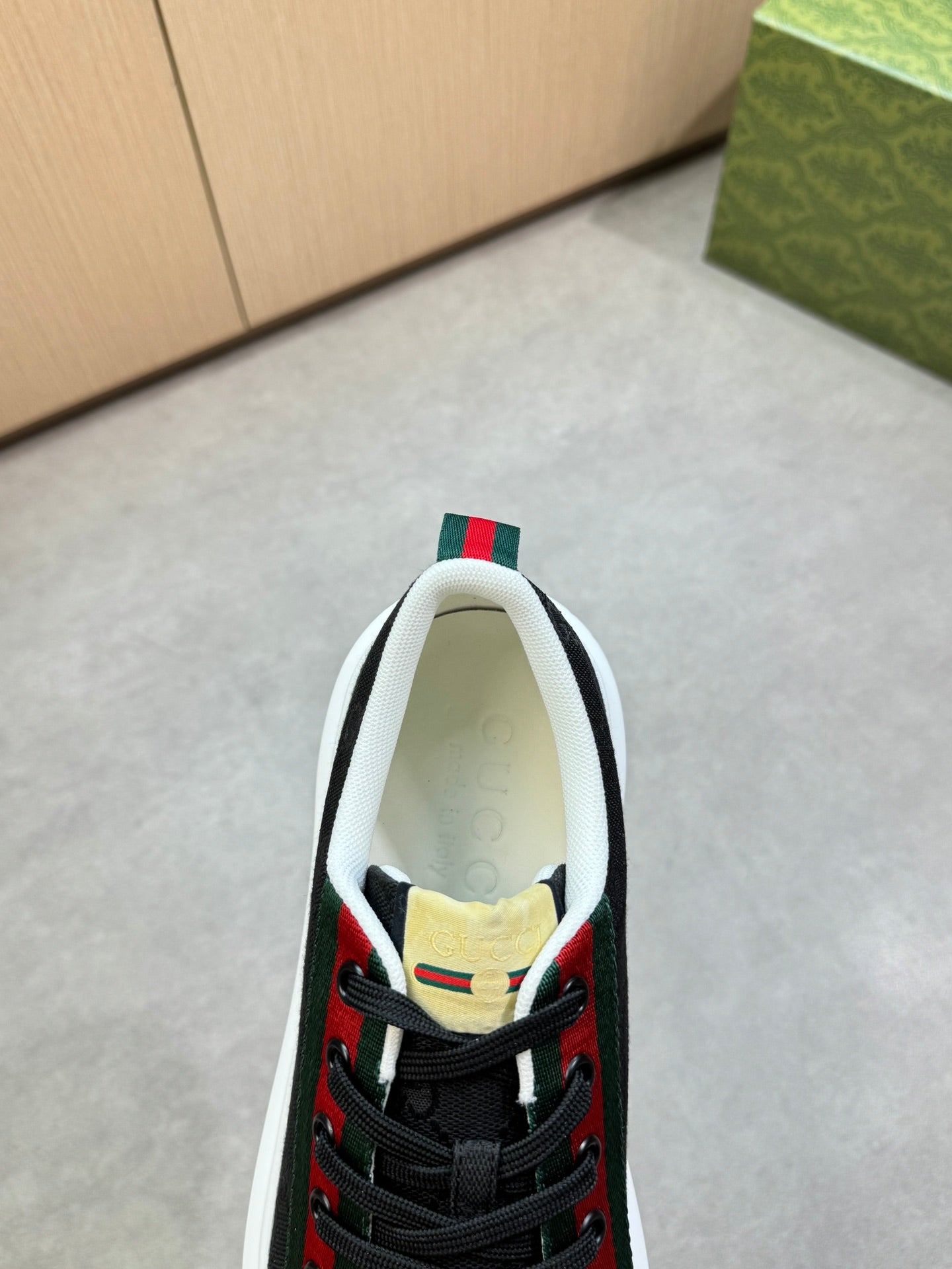 GG Men's Web Sneaker Black Canvas 722441