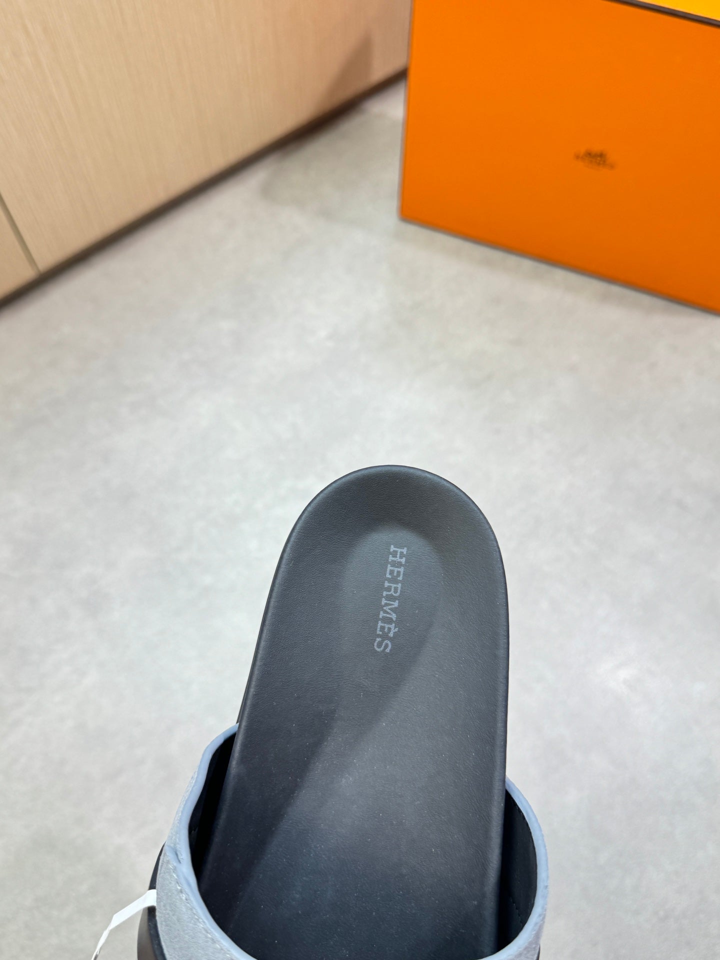 HM Men's Jackson Sandals Grey Calfskin Suede 722041