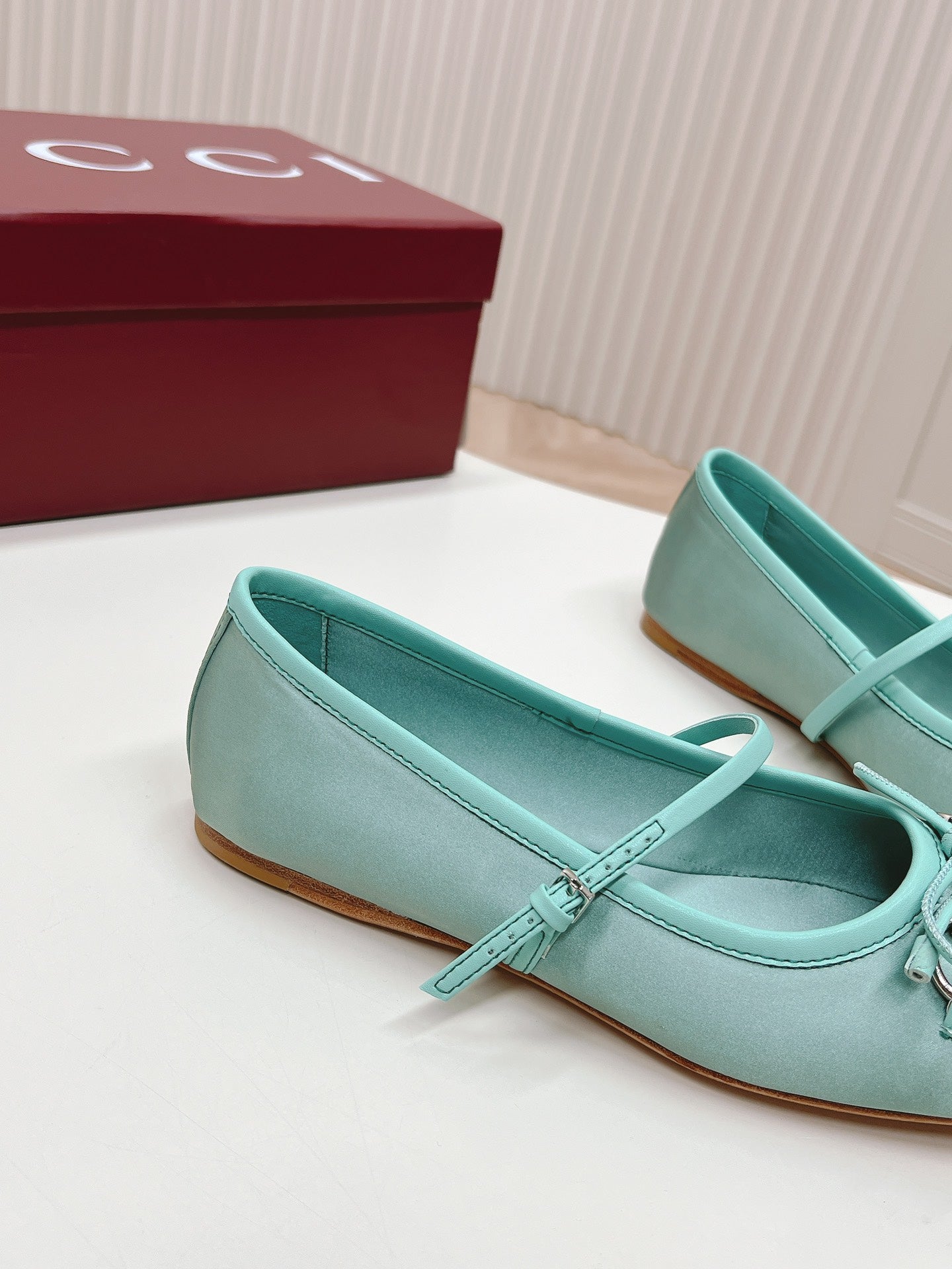 GG BALLET FLAT ARCTIC SILK