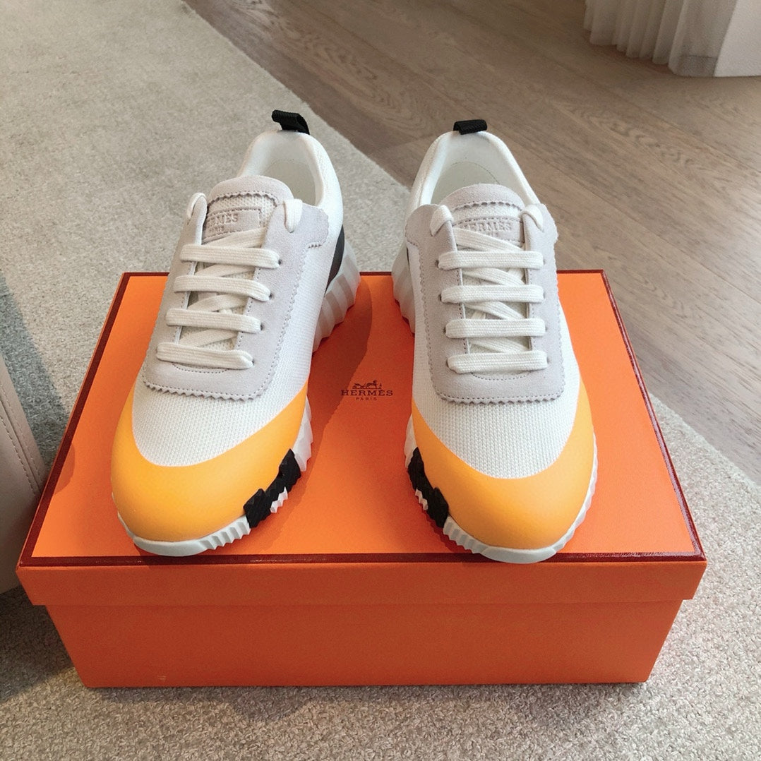 HM Men's 25 Bouncing Sneaker White Mesh Cowhide 639245