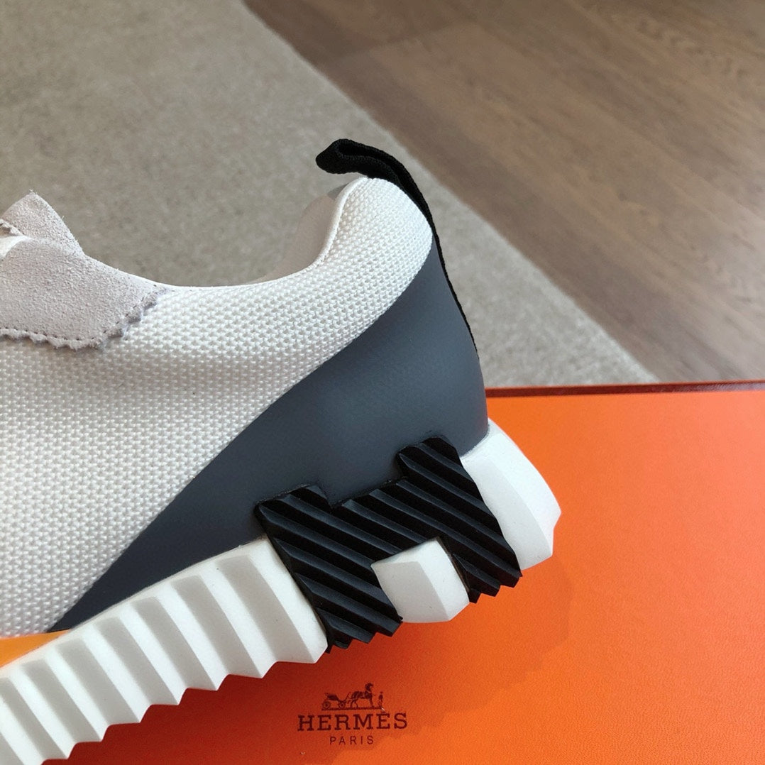 HM Men's 25 Bouncing Sneaker White Mesh Cowhide 639245