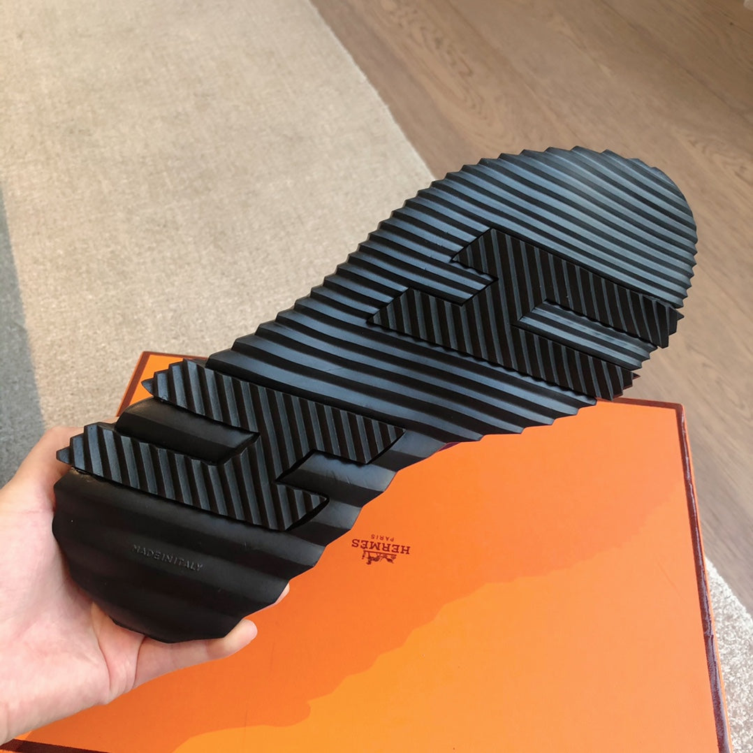 HM Men's 25 Bouncing Sneaker Orange Mesh Cowhide 639251