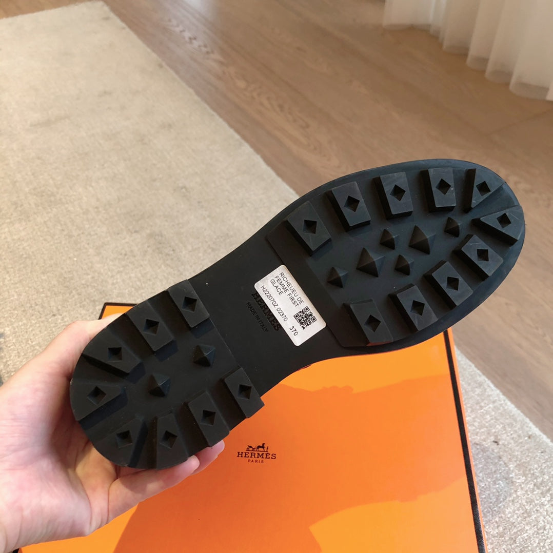 HM Funk Ankle Boot Dark Red Calfskin