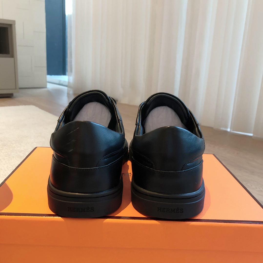 HM Day Sneaker Glossy Black Lambskin 970894