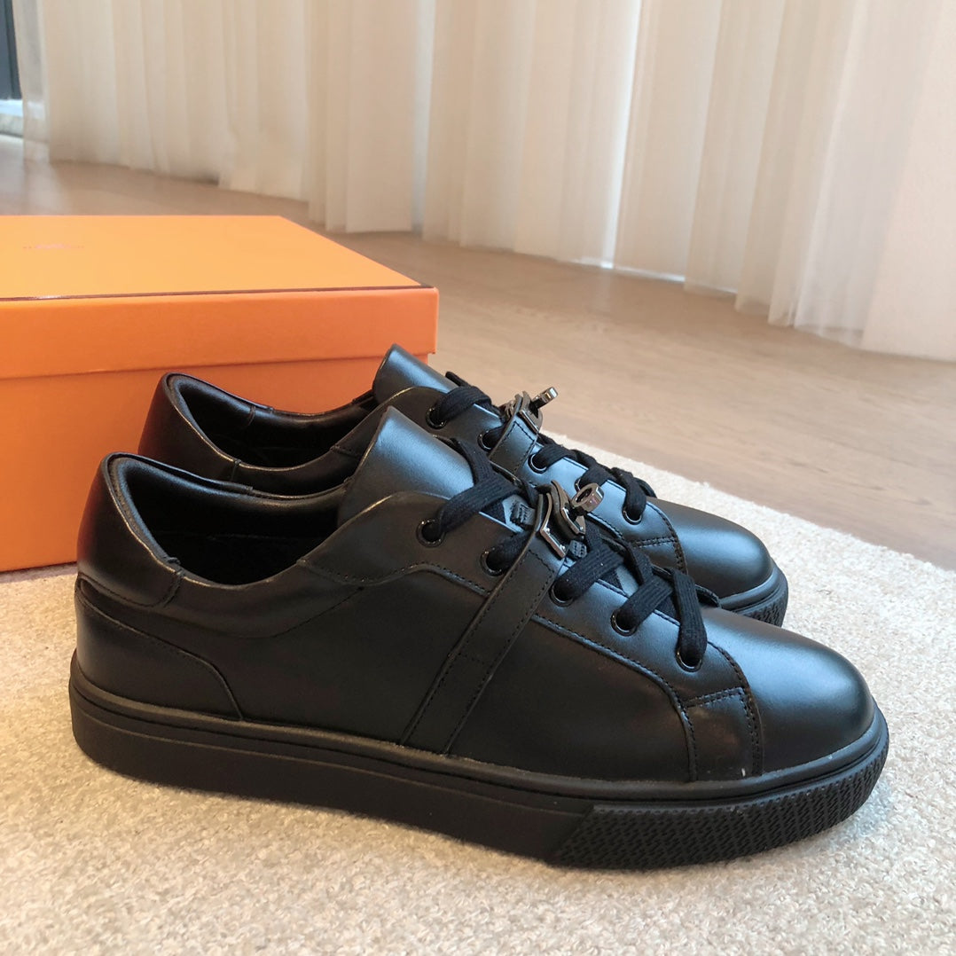 HM Day Sneaker Glossy Black Lambskin 970894