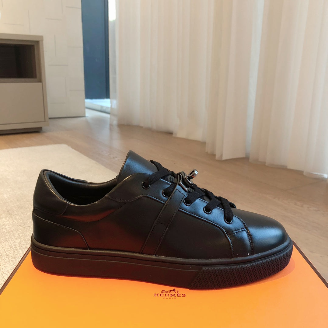 HM Day Sneaker Glossy Black Lambskin 970894