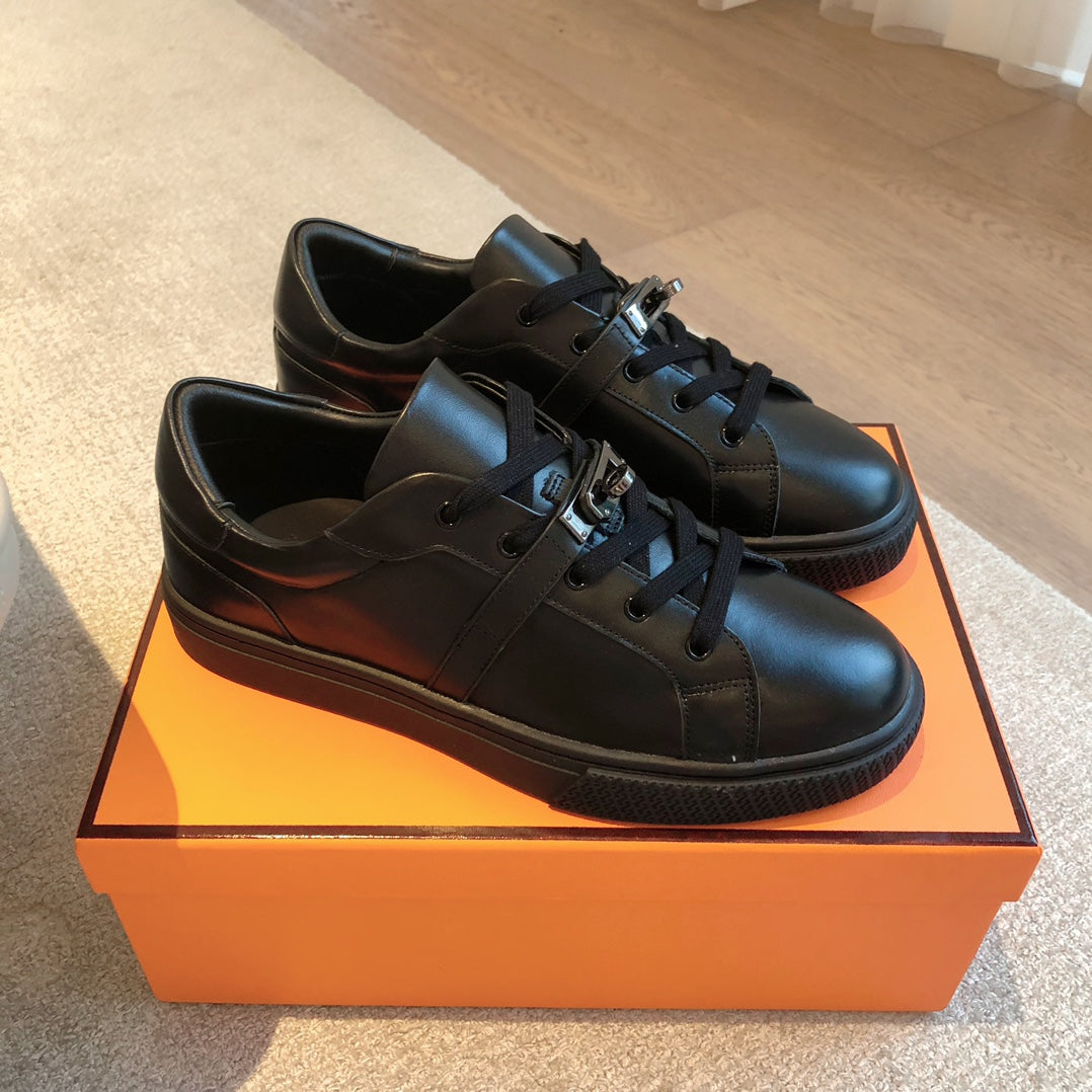 HM Day Sneaker Glossy Black Lambskin 970894