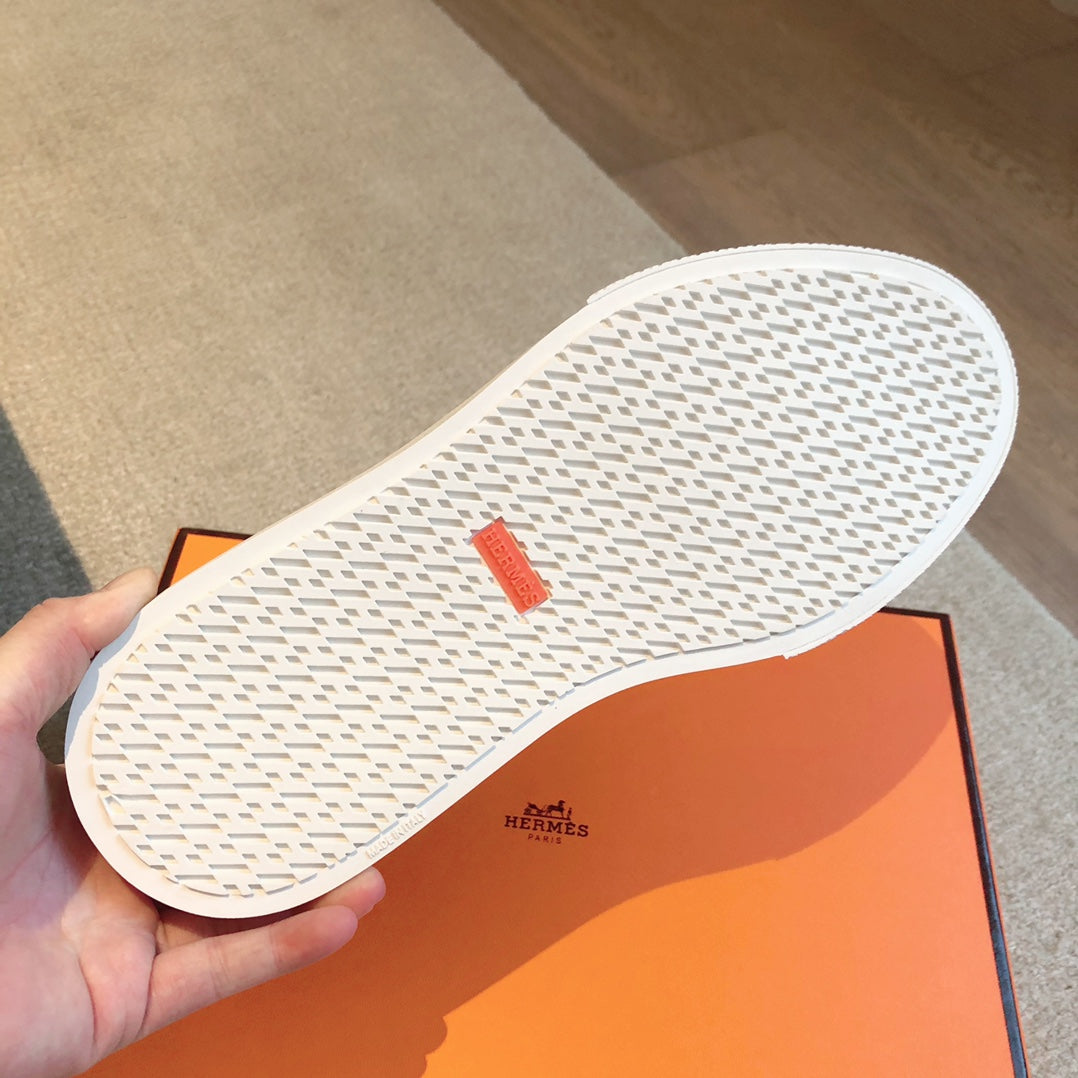 HM Day Sneaker White Mix Brown Lambskin 970889