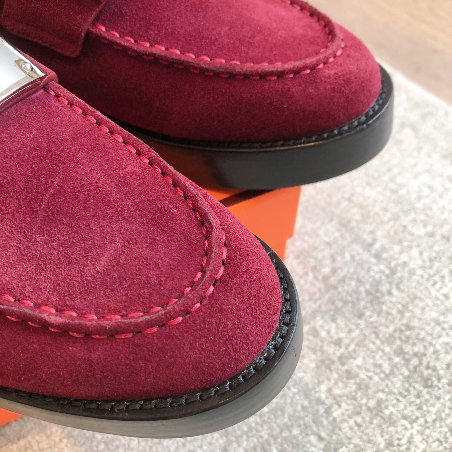 HM 25 Kelly Loafer Red Suede 353508