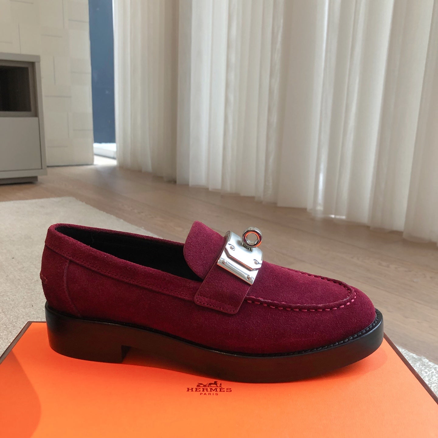 HM 25 Kelly Loafer Red Suede 353508