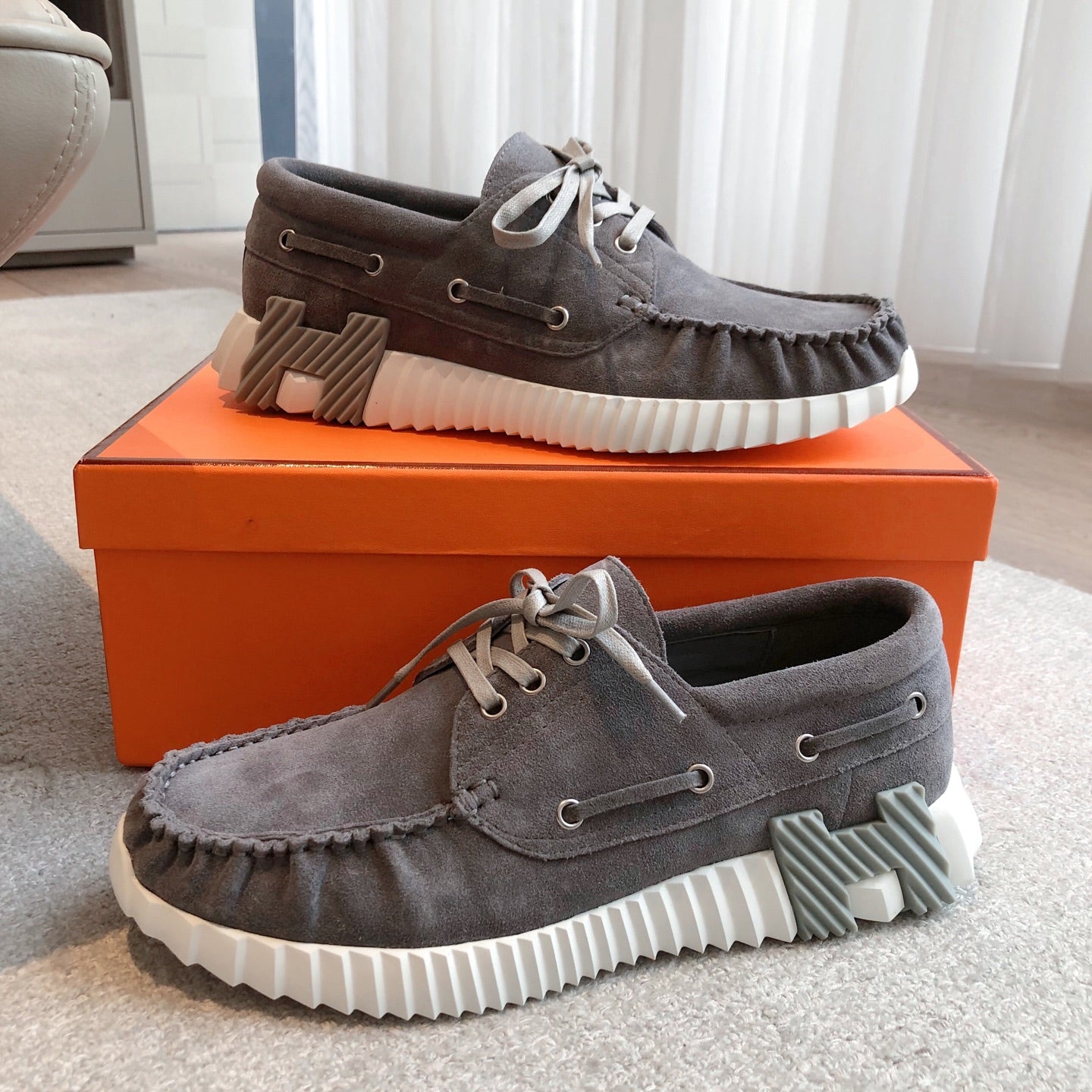 HM Men's 25 Ketch Sneaker Gray Suede 639265