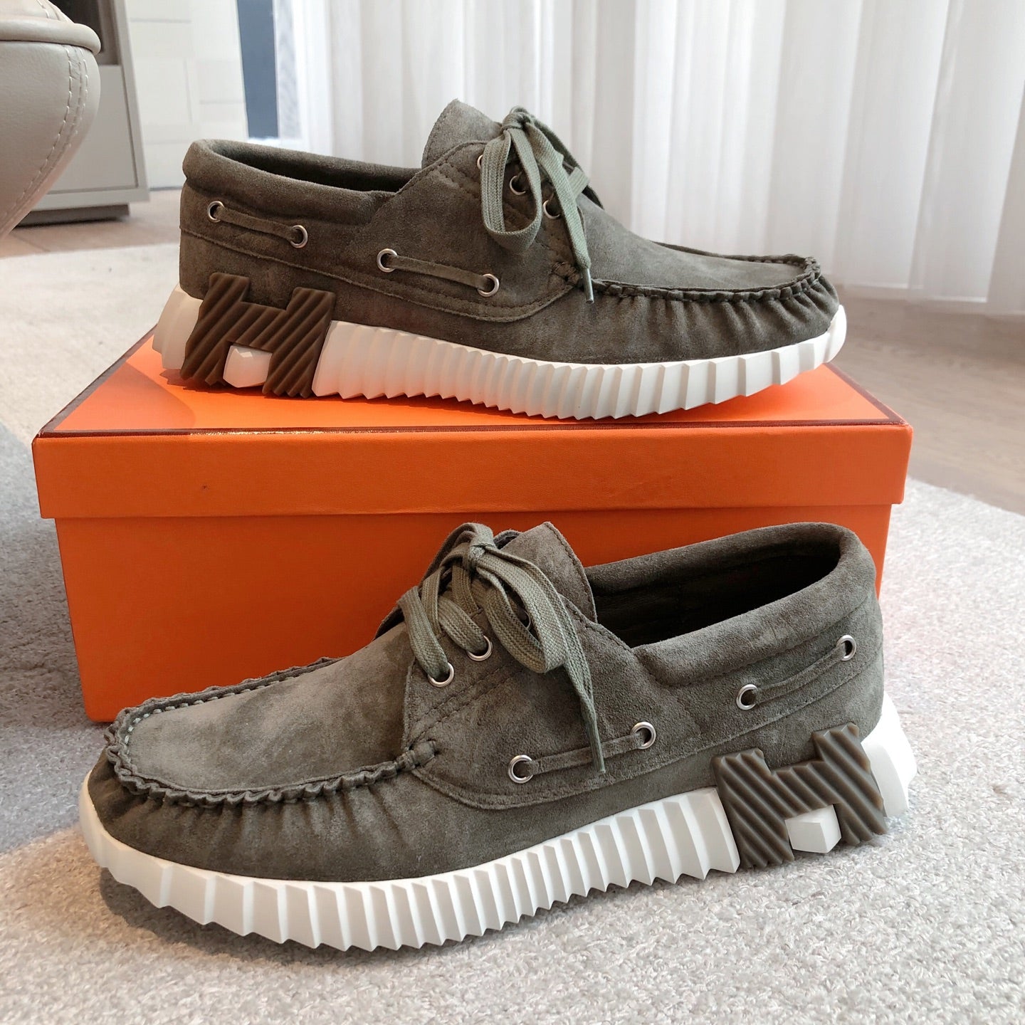 HM Men's 25 Ketch Sneaker Olive Green Suede 639266