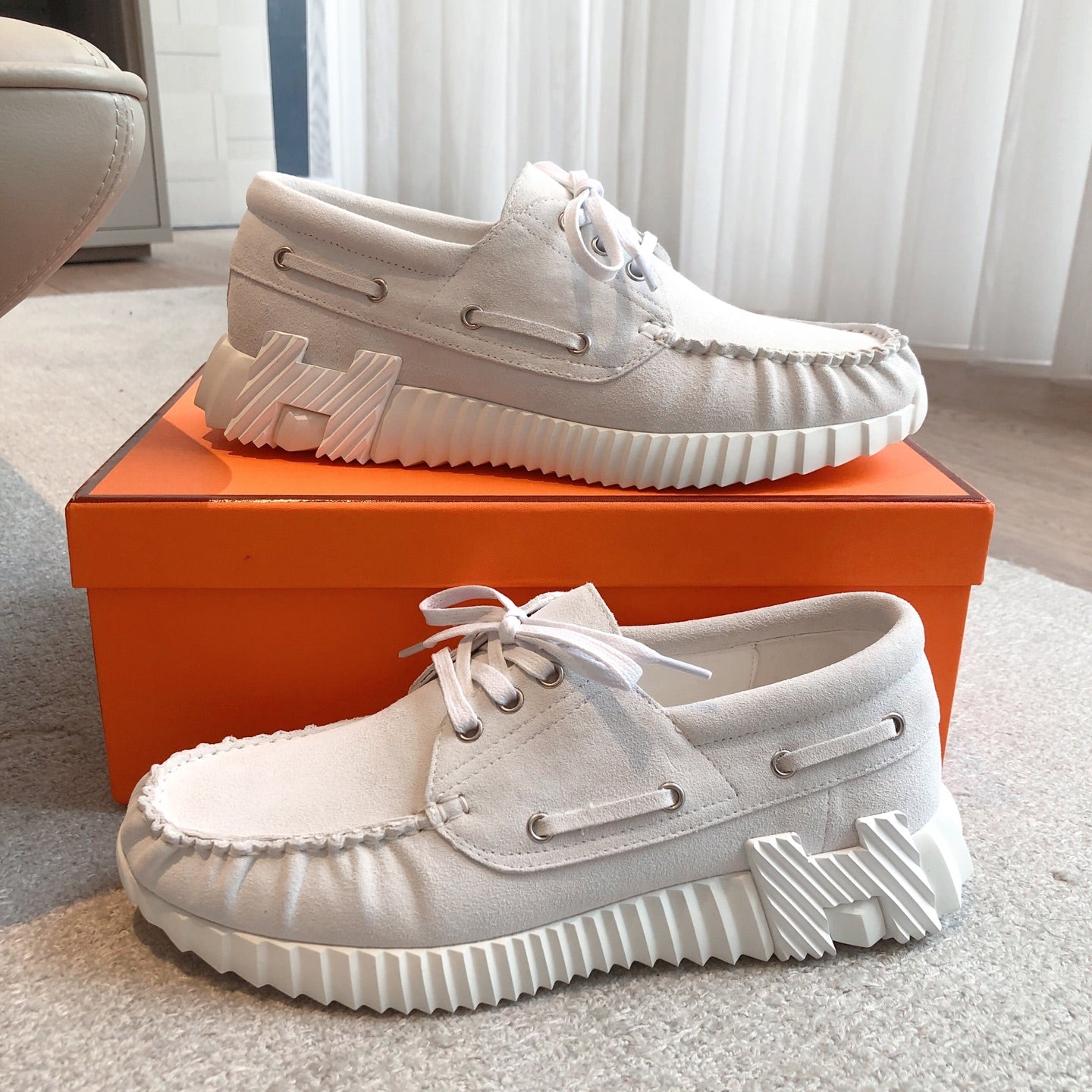 HM Men's 25 Ketch Sneaker White Suede 639267