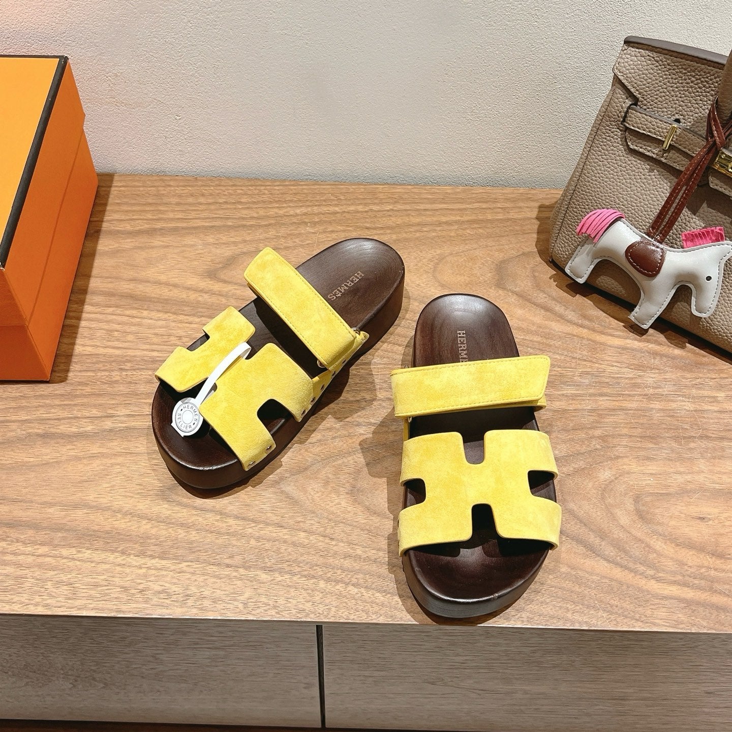 HM Men's Chypre Slide Yellow Suede 550928