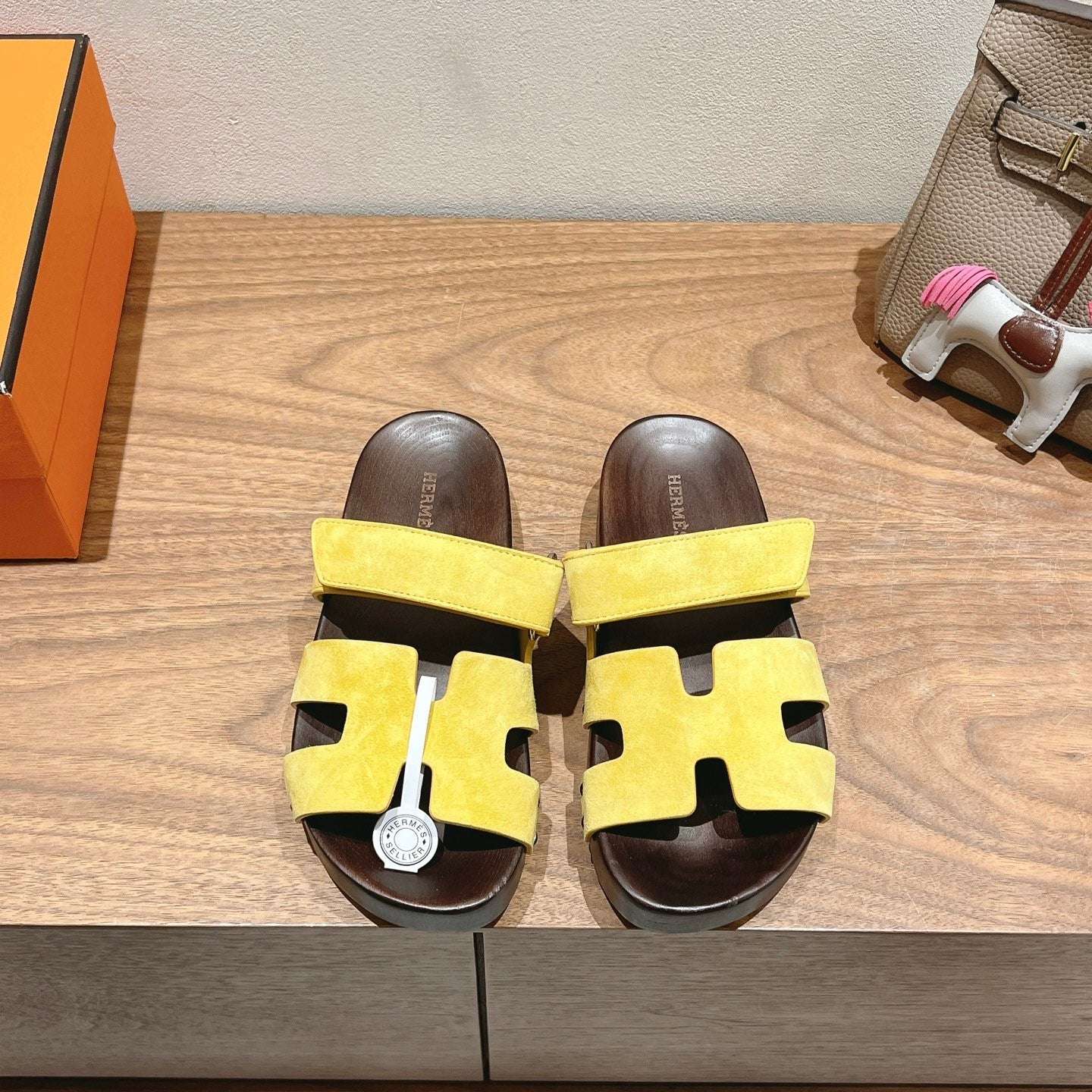 HM Men's Chypre Slide Yellow Suede 550928