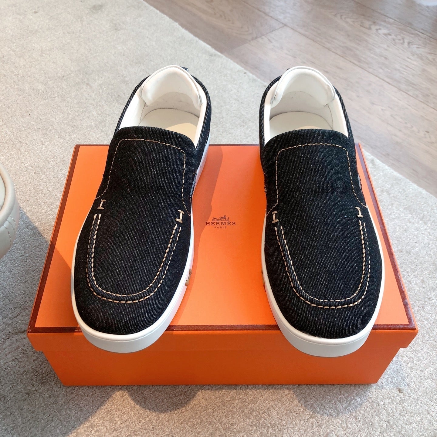 HM Men's Slip on Blue Denim 550836