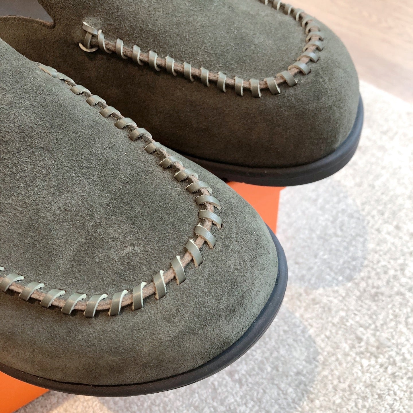 HM Men's 25 Johan Mule Dark Green Suede 582075