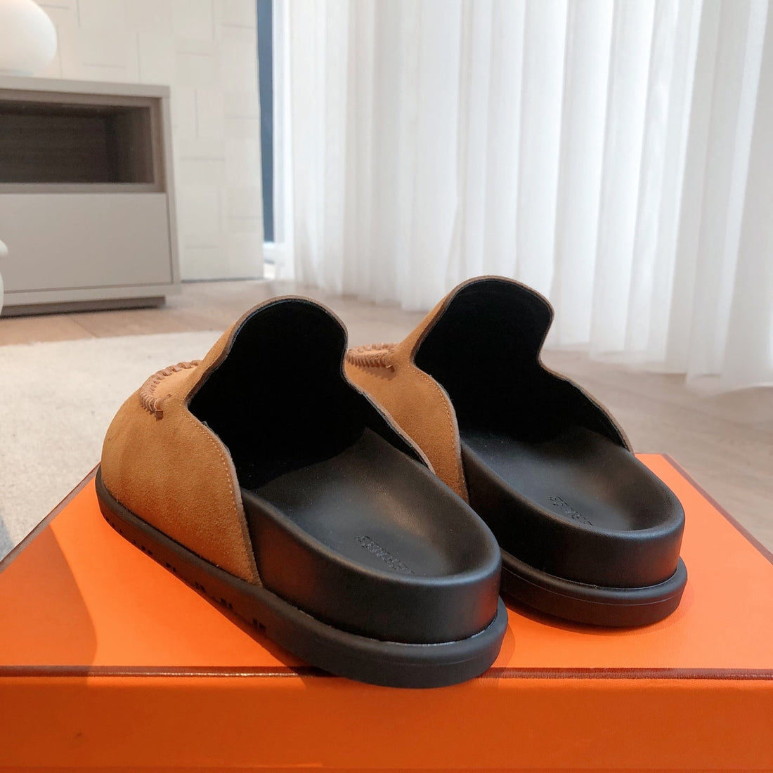 HM Men's 25 Johan Mule Light Brown Suede 582077