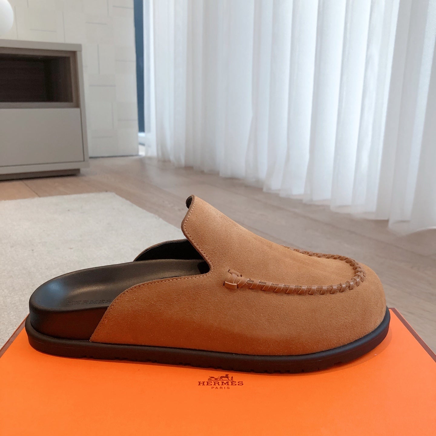 HM Men's 25 Johan Mule Light Brown Suede 582077