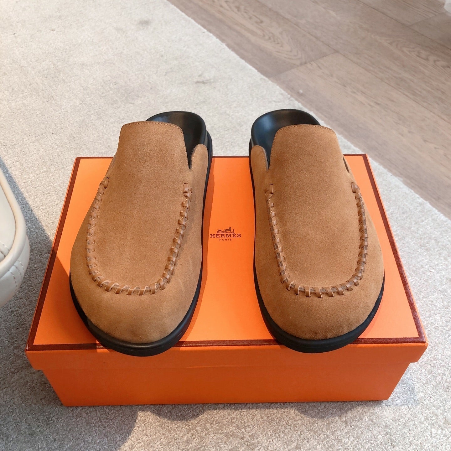 HM Men's 25 Johan Mule Light Brown Suede 582077