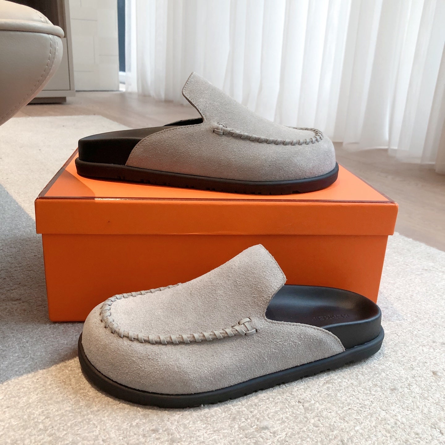 HM Men's 25 Johan Mule Grey Suede 582078